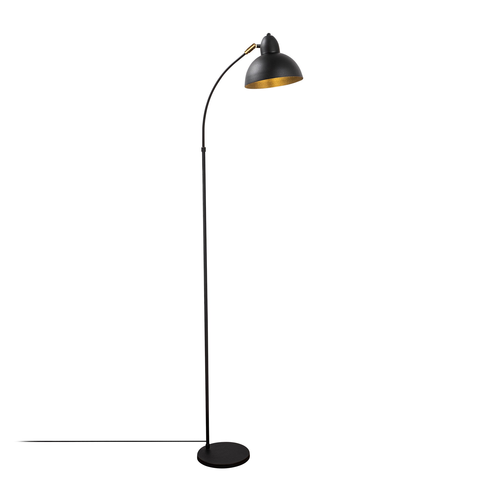 Candeeiro de Pé Elegante, Preta e Antiga, 162 cm de Altura | Corpo em Metal, Soquete E27, IP20 | Ideal para Decoração Moderna, Industrial e Escandinava