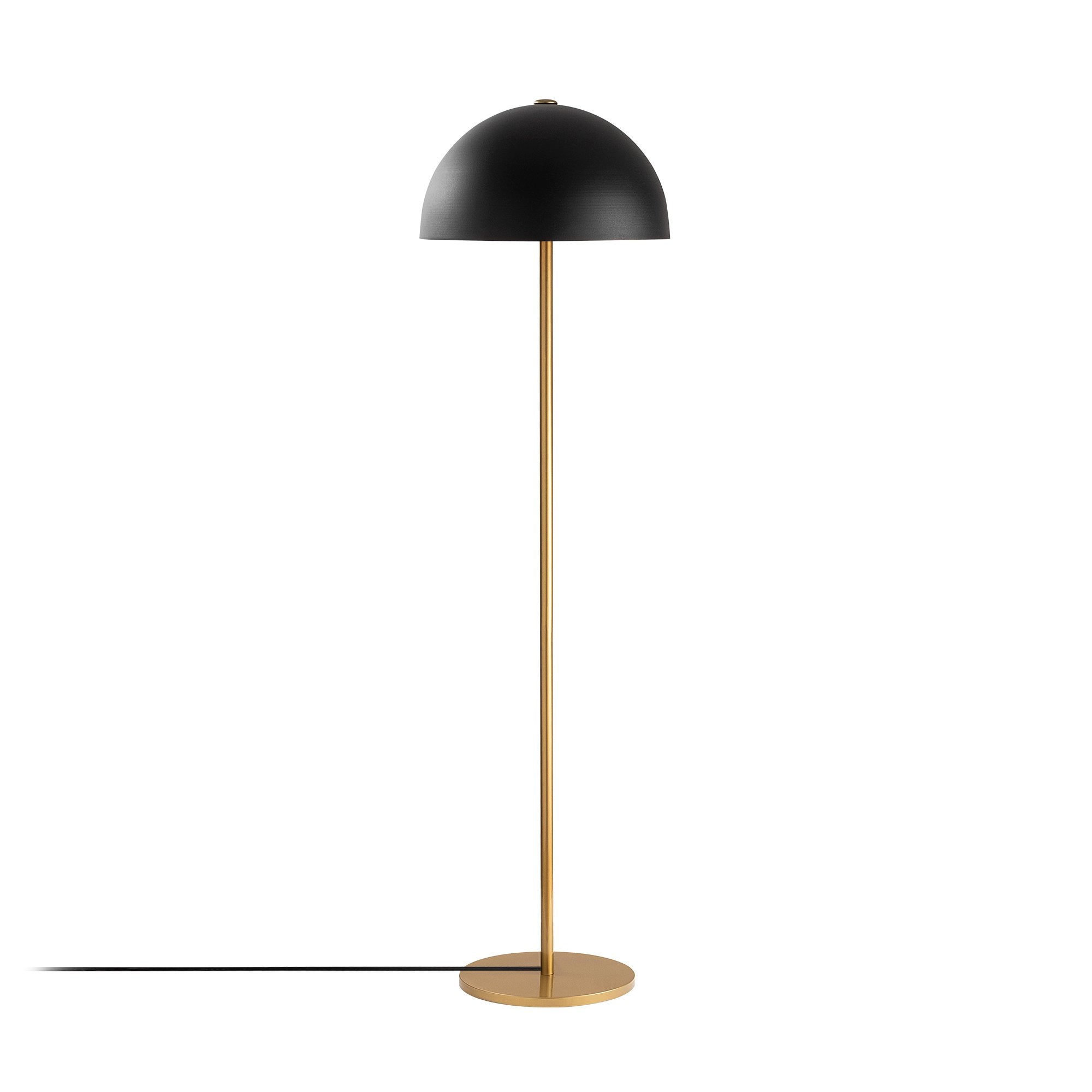 Candeeiro de Pé moderna com corpo de metal, acabamento dourado, 40 x 40 x 154 cm | Soquete E27, 40 W máx., cabo de 200 cm | Design escandinavo elegante para residências e hotéis