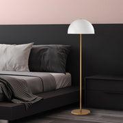 Candeeiro de Pé Moderna com Corpo em Metal, Acabamento Dourado, 40 x 40 x 154 cm | Soquete E27, 40 W máx., Cabo de 200 cm | Iluminação Elegante para Decoração Glamourosa e Escandinava