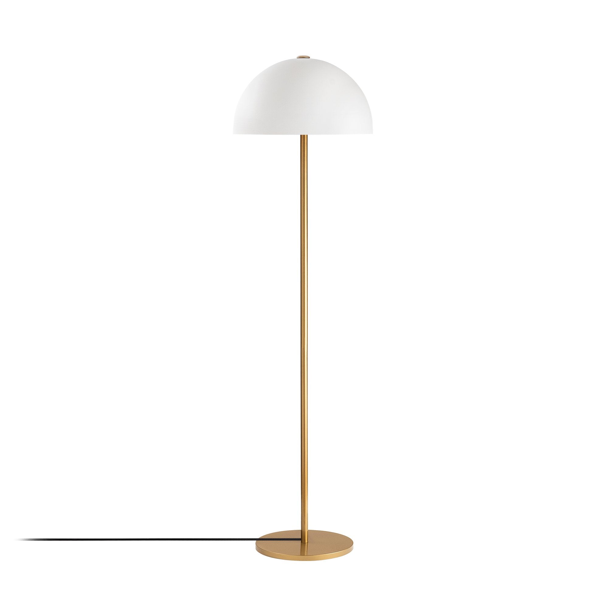 Candeeiro de Pé Moderna com Corpo em Metal, Acabamento Dourado, 40 x 40 x 154 cm | Soquete E27, 40 W máx., Cabo de 200 cm | Iluminação Elegante para Decoração Glamourosa e Escandinava