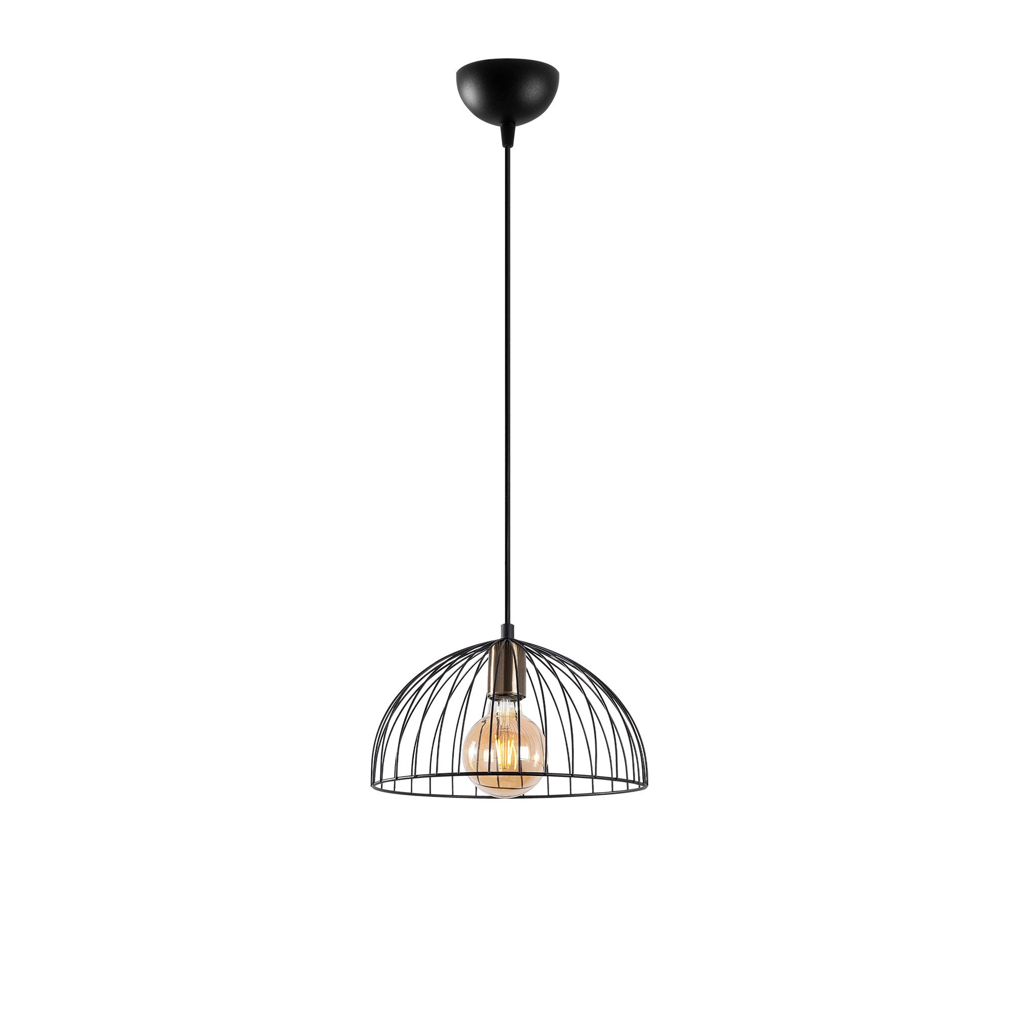 Candeeiro de Teto Industrial com Corpo em Metal, Acabamento Preto e Antigo, 31 x 31 x 105 cm | Altura Ajustável, Soquete E27, Perfeito para Espaços Modernos