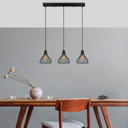 Candeeiro de Teto Industrial, Acabamento Preto e Antigo, 70 x 20 x 117 cm | Corpo em Metal, Altura Ajustável, 3 Soquetes E27 | Perfeito para Decoração Moderna