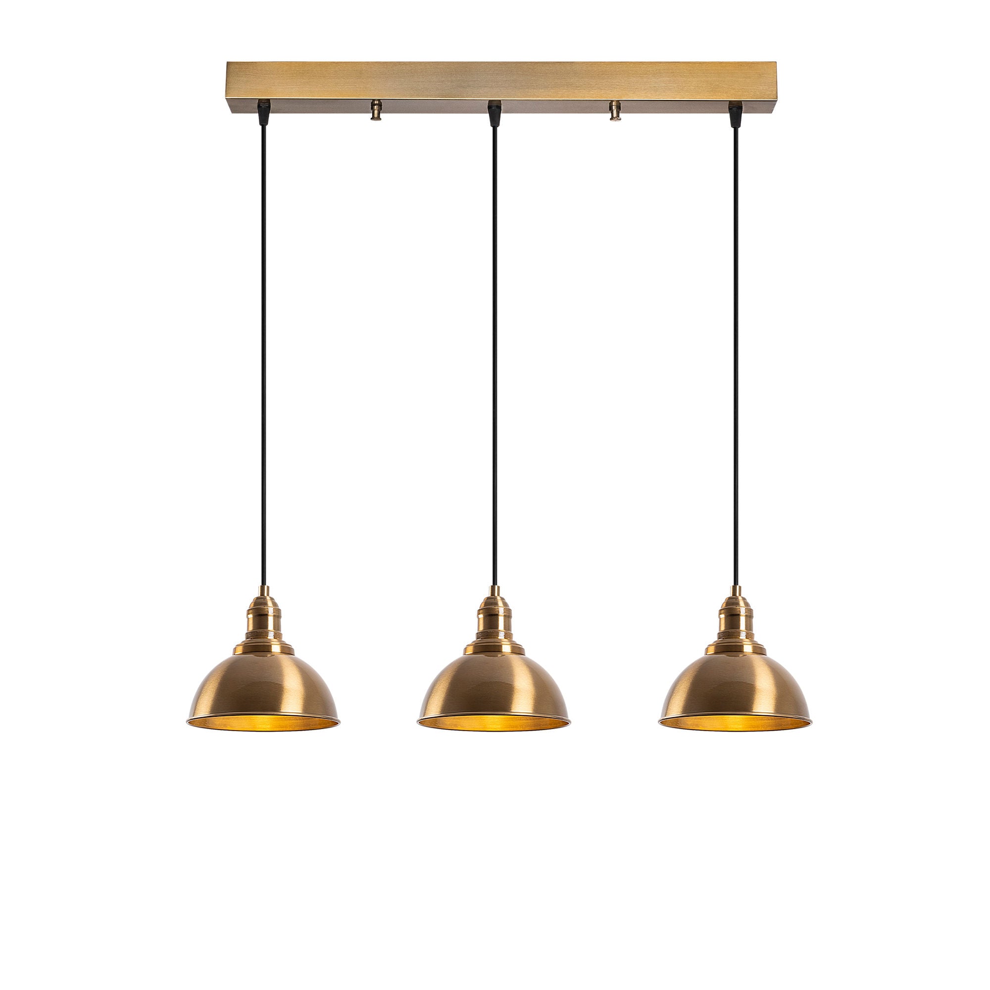 Candeeiro de Teto Vintage Elegante, Corpo em Metal Cobre, 70 x 21 x 117 cm | Altura Ajustável, 3 Soquetes E27, Perfeito para Decoração Moderna e Escandinava