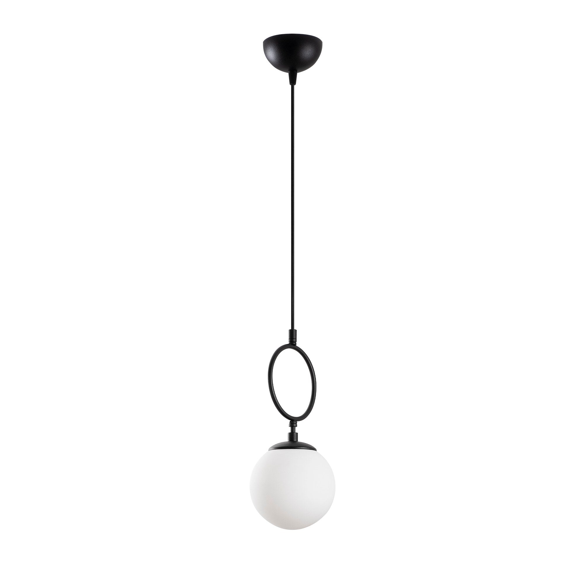 Candeeiro de Teto Preto Elegante, Corpo em Metal, 15 cm de Largura, Altura Ajustável (41-127 cm), Soquete E14, IP20 | Perfeito para Decoração e Iluminação Moderna