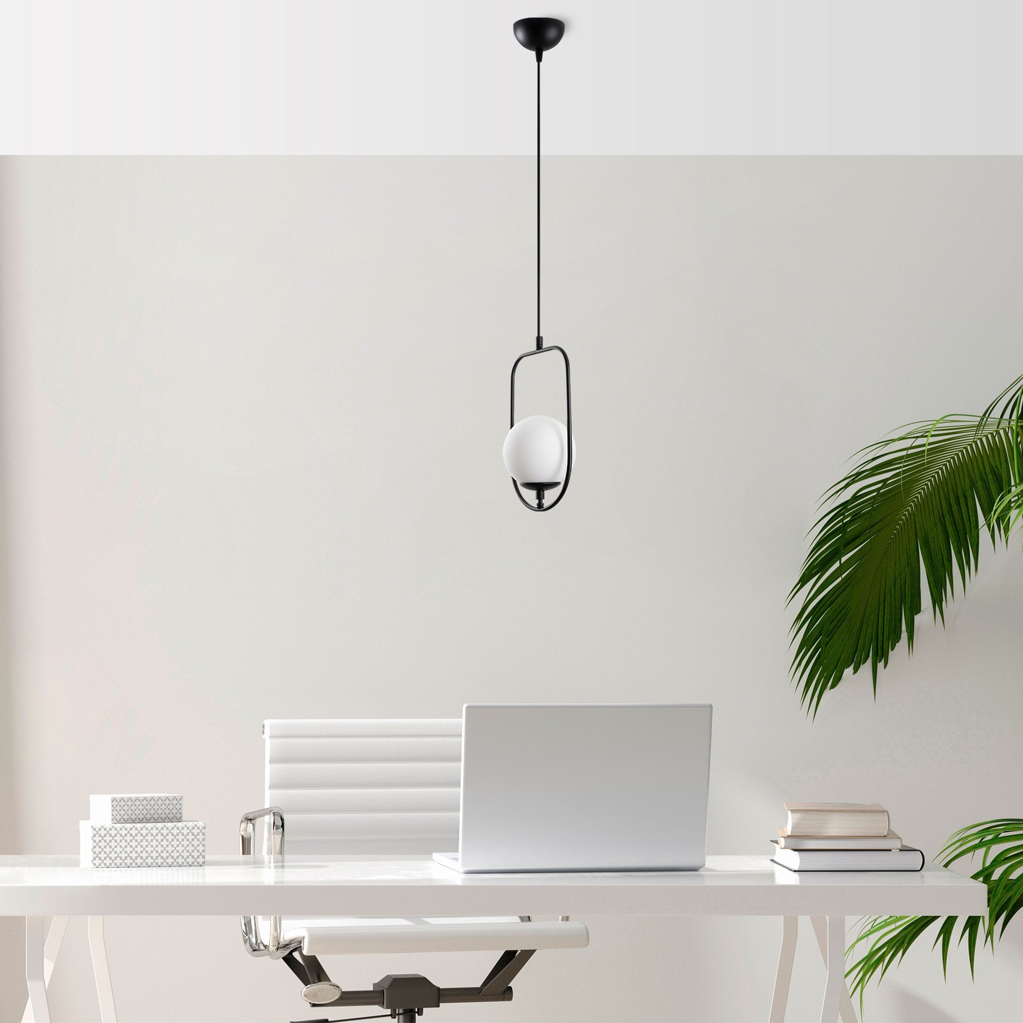 Candeeiro de Teto elegante preto, corpo de metal, 20 cm de largura, altura ajustável (42-171 cm) | Soquete E14, IP20 | Perfeito para salas de estar e jantar modernas