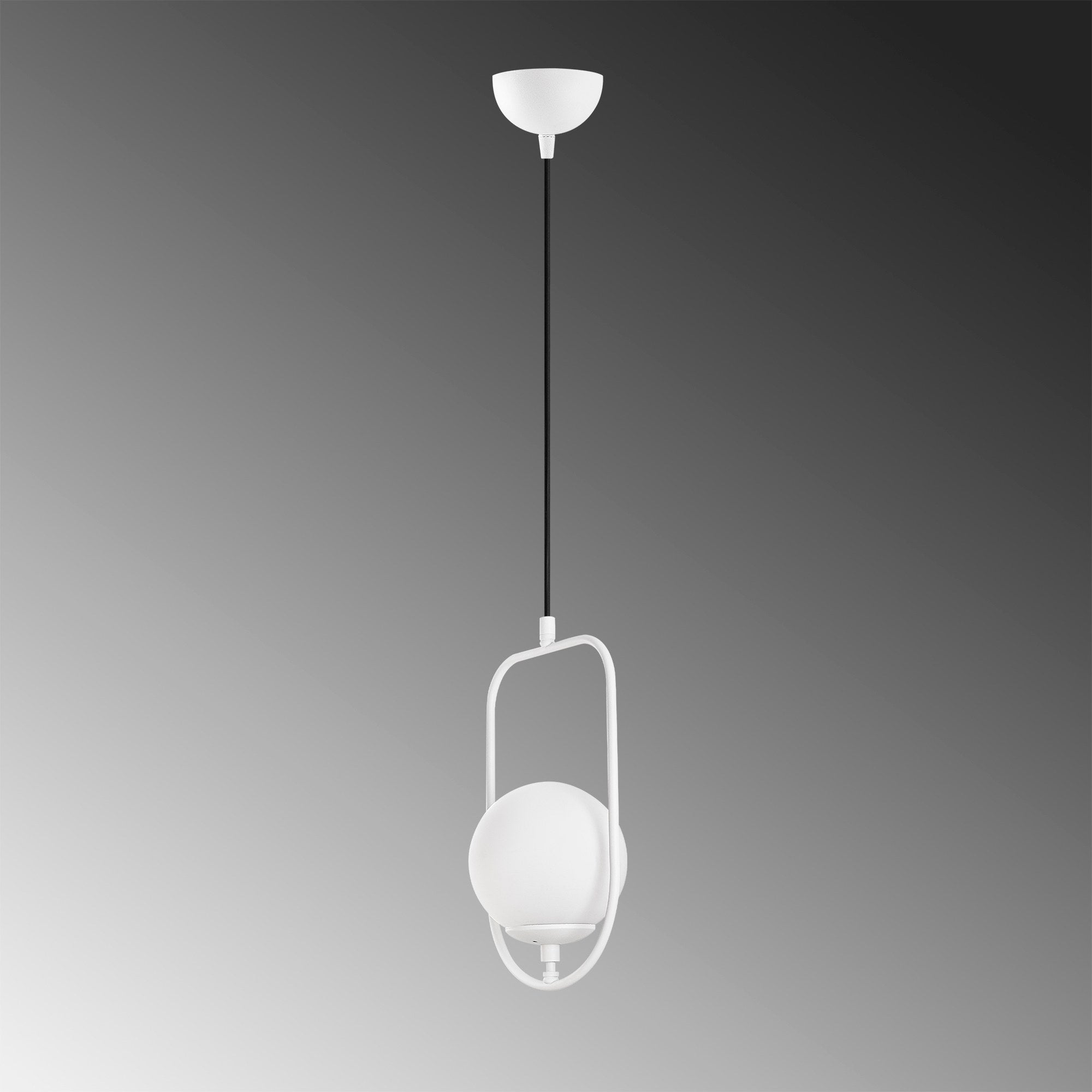 Candeeiro de Teto Branco Elegante, Corpo em Metal, Altura Ajustável (42-171 cm), Largura 20 cm, Soquete E14, IP20 | Perfeito para Salas de Estar e Salas de Jantar Modernas