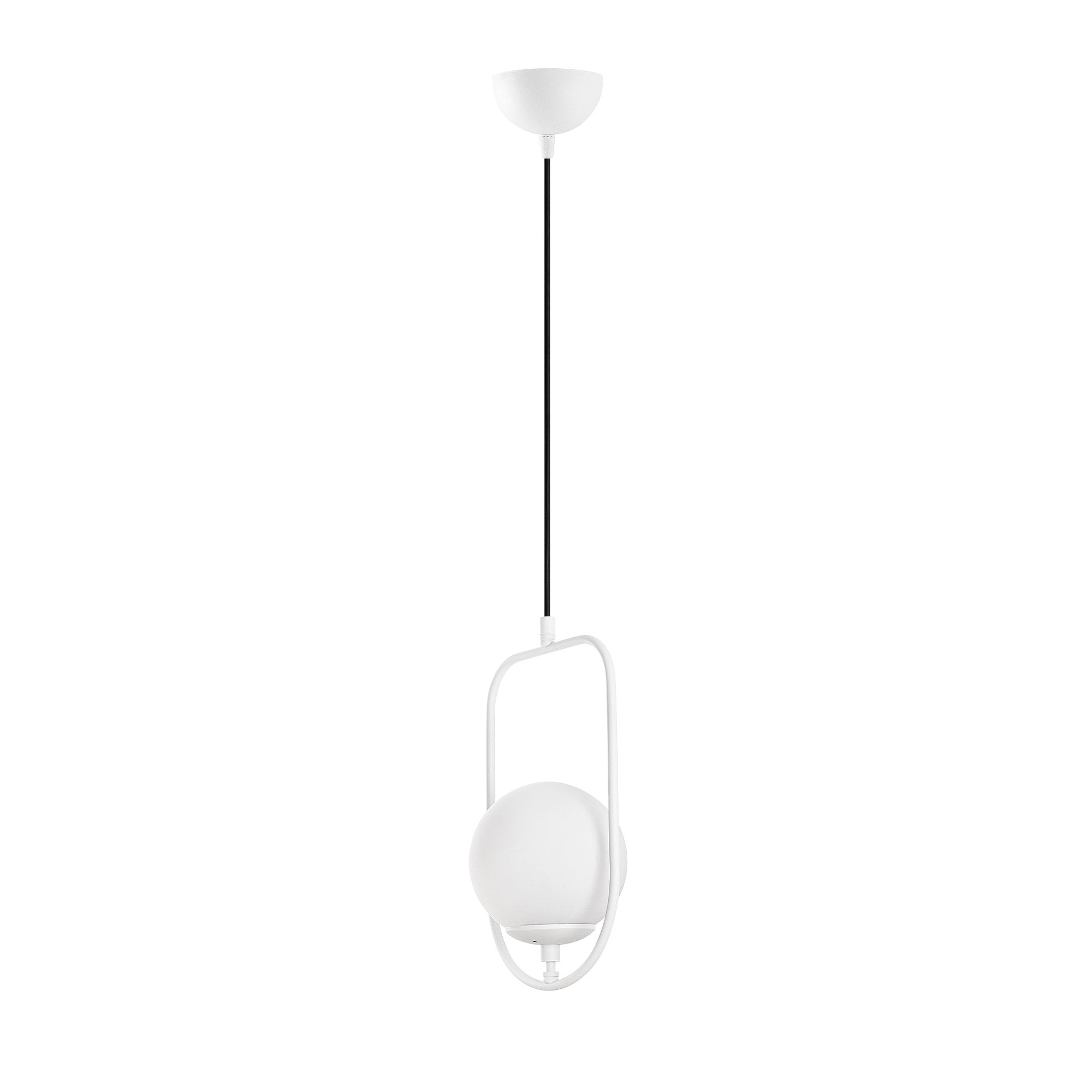 Candeeiro de Teto Branco Elegante, Corpo em Metal, Altura Ajustável (42-171 cm), Largura 20 cm, Soquete E14, IP20 | Perfeito para Salas de Estar e Salas de Jantar Modernas