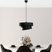 Candeeiro de Teto – 30-120 cm – Preto – Metal