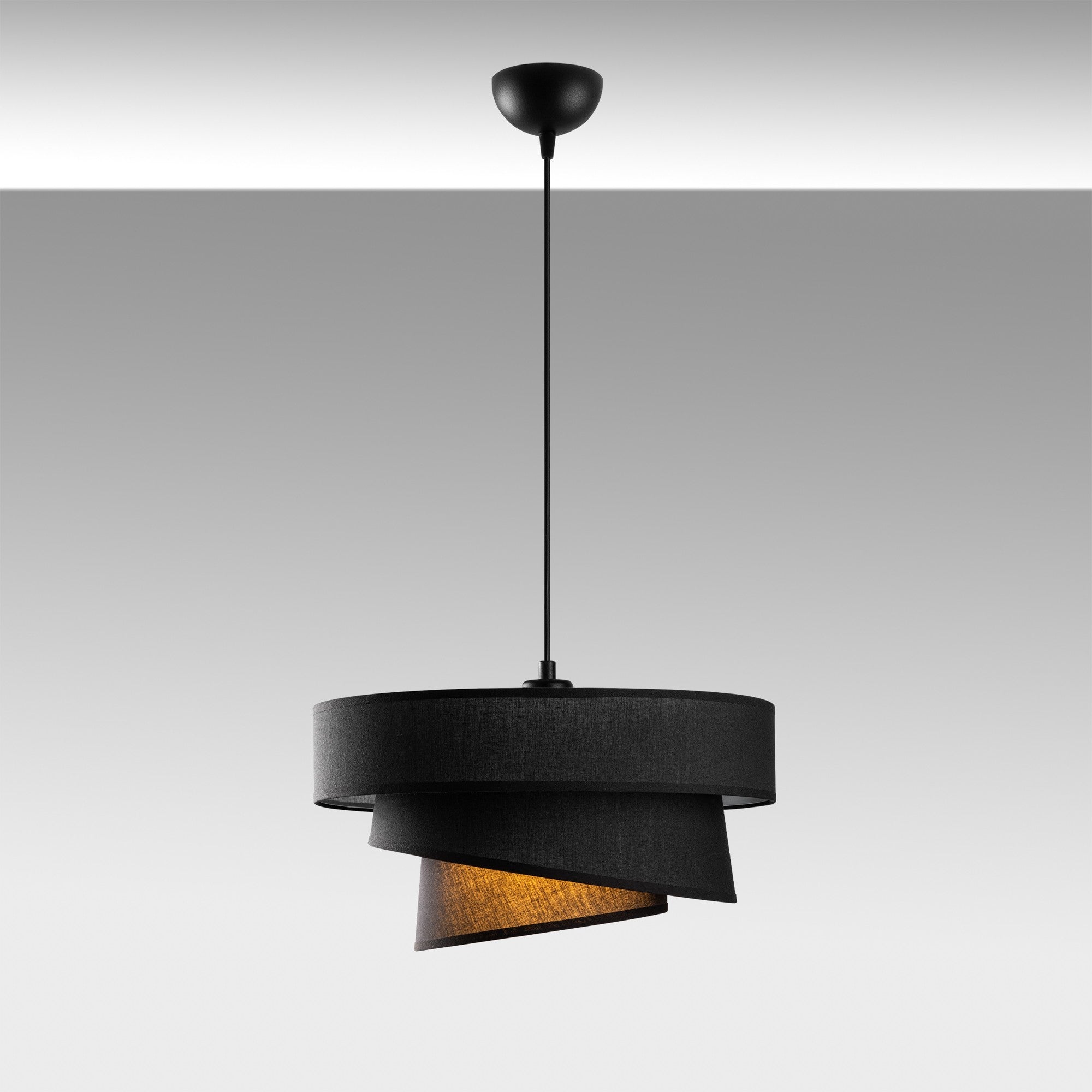 Candeeiro de Teto – 30-120 cm – Preto – Metal