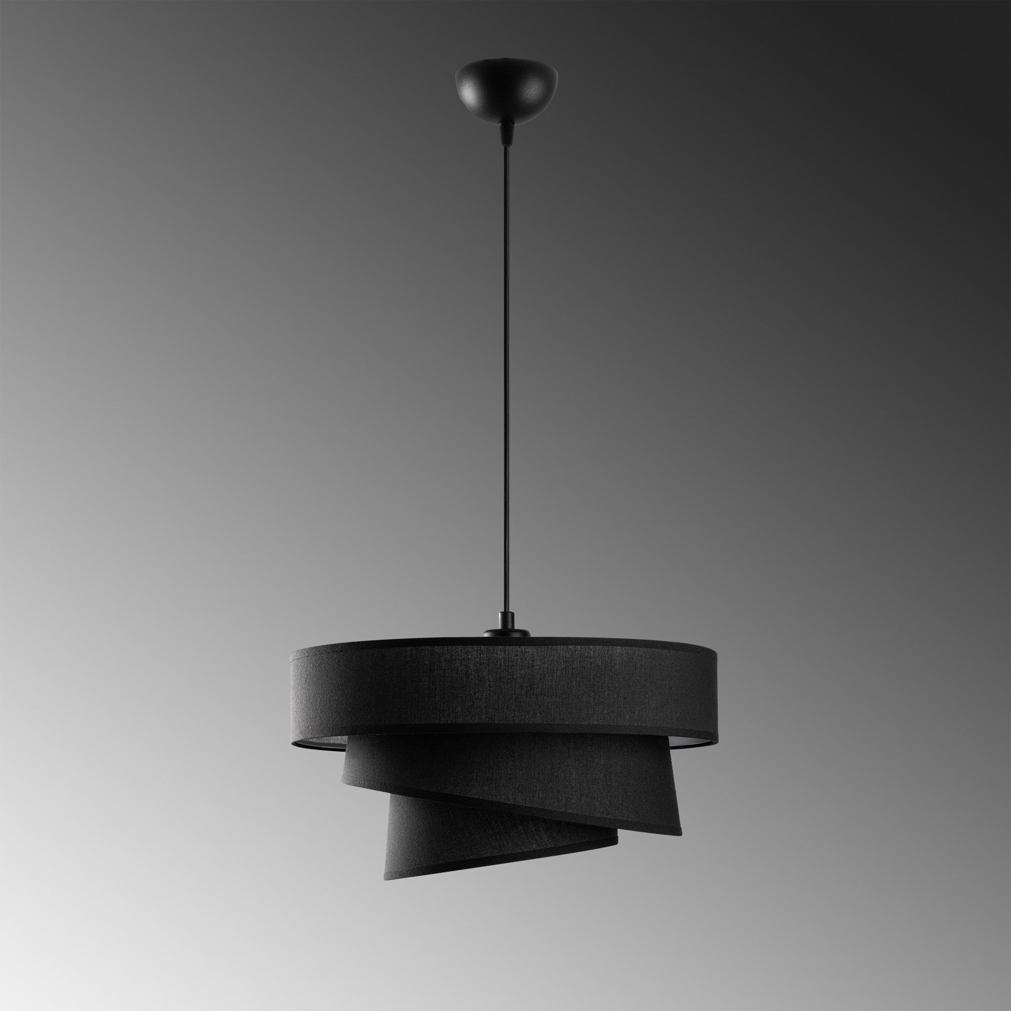 Candeeiro de Teto – 30-120 cm – Preto – Metal