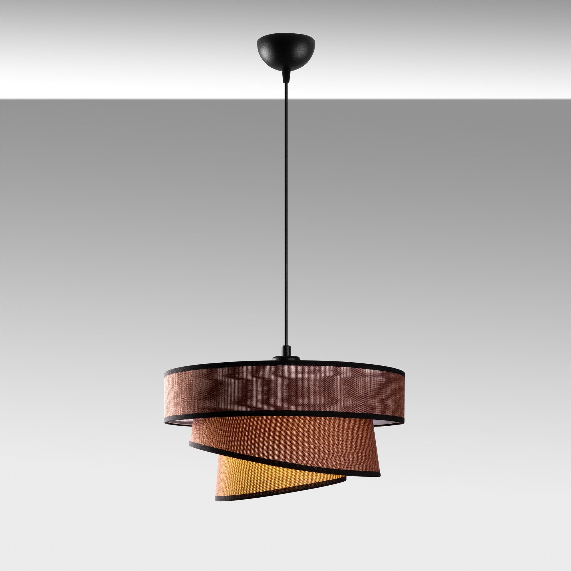 Candeeiro de Teto – altura ajustável – castanho escuro – metal