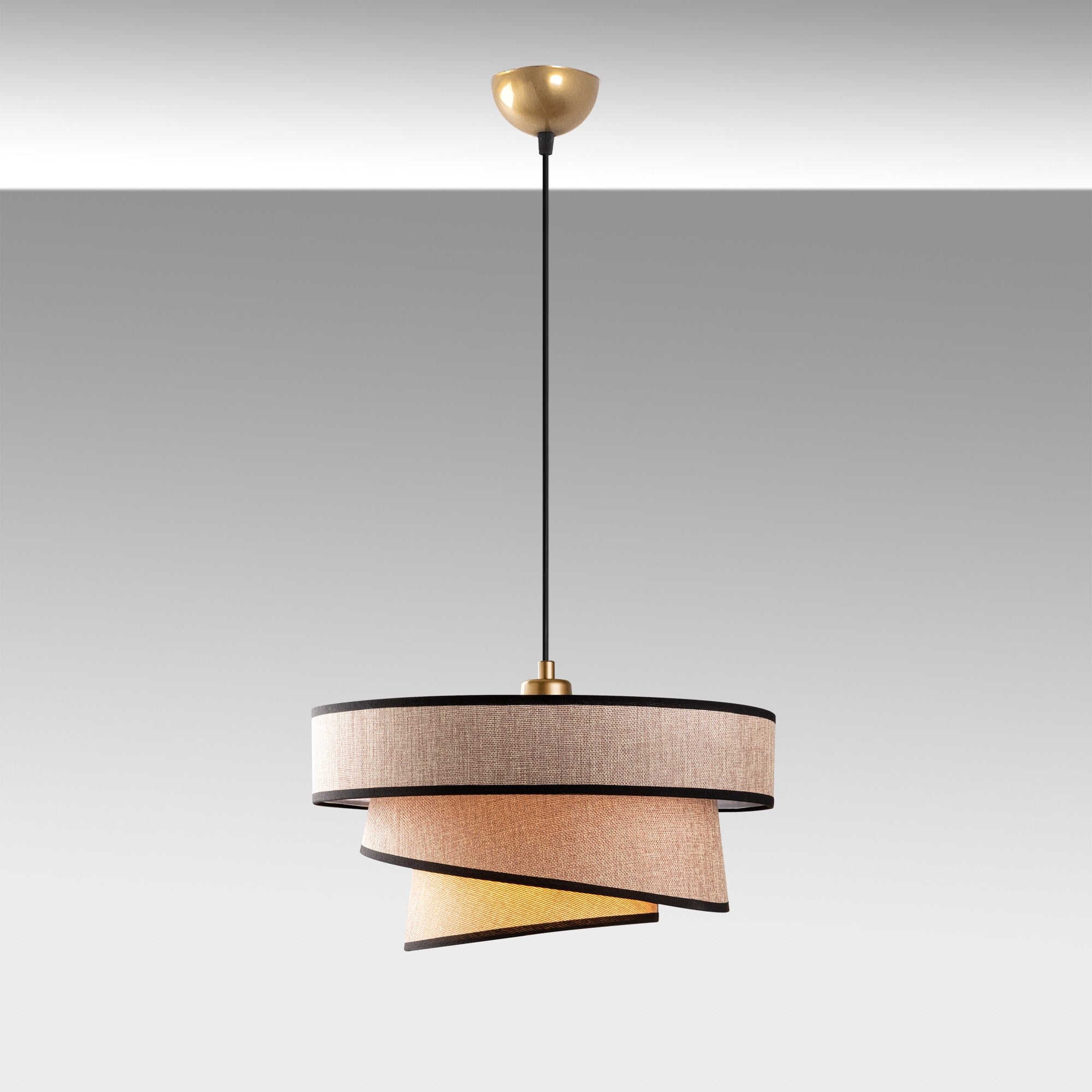 Candeeiro de Teto – Ajustável – Castanho Claro – Metálico