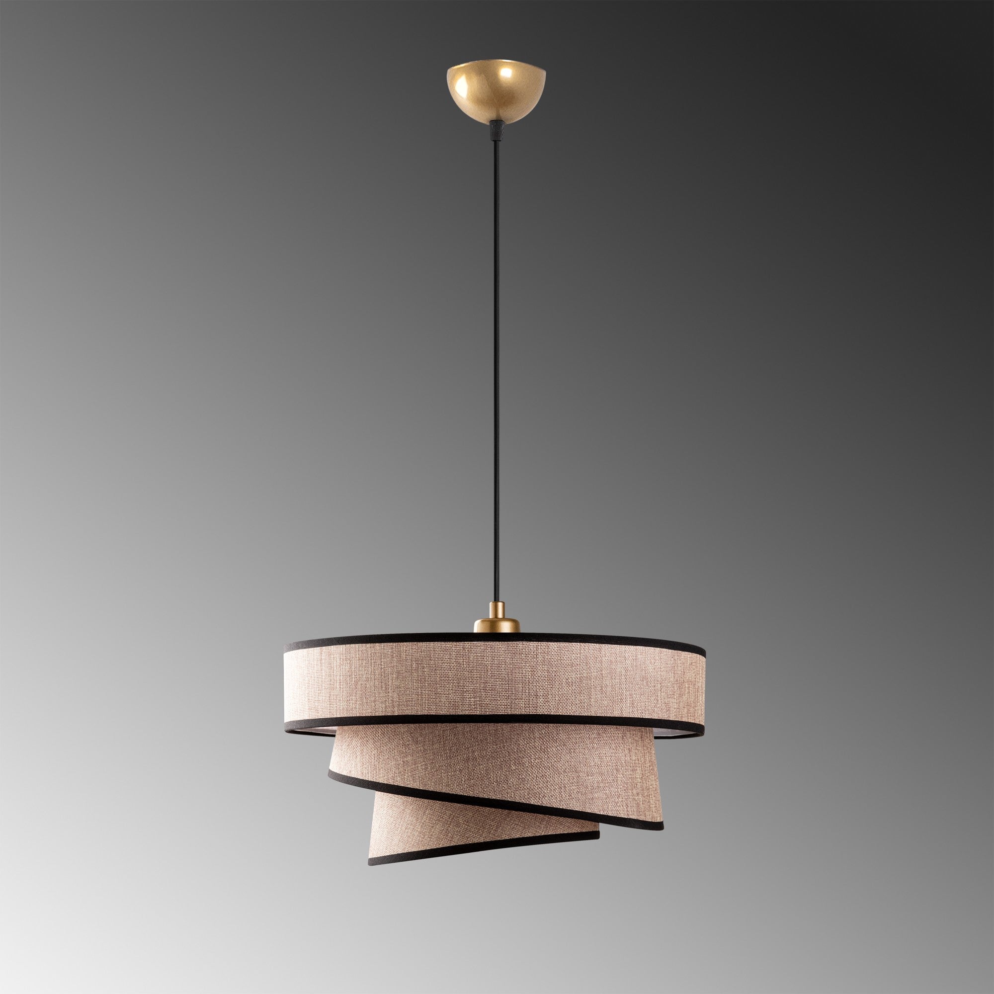 Candeeiro de Teto – Ajustável – Castanho Claro – Metálico