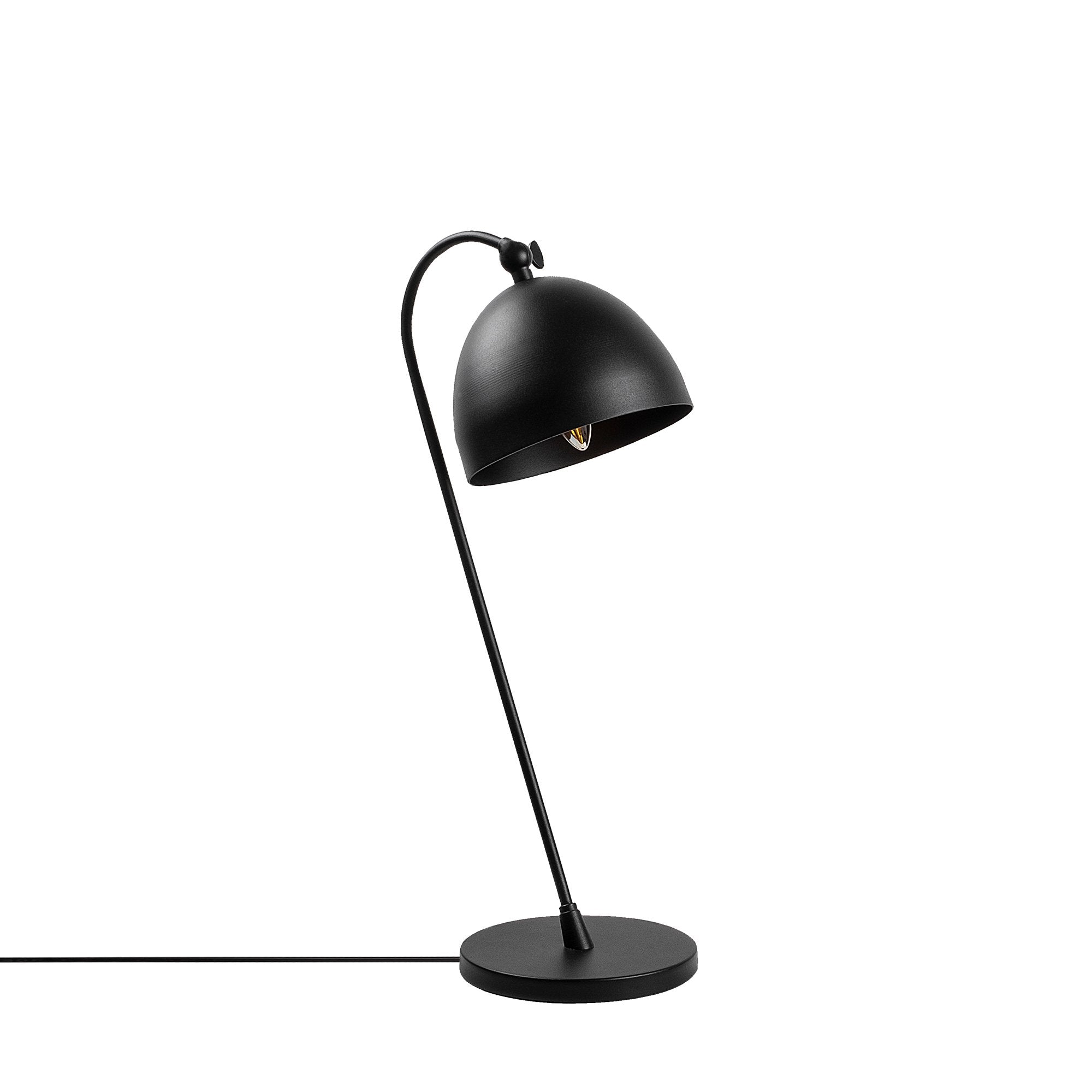 Candeeiro de Mesa Moderna, Preta e Dourada, 18 x 26 x 54 cm | Corpo em Metal, Soquete E14, 40 W Máx., Cabo de 200 cm | Design Industrial e Escandinavo Elegante