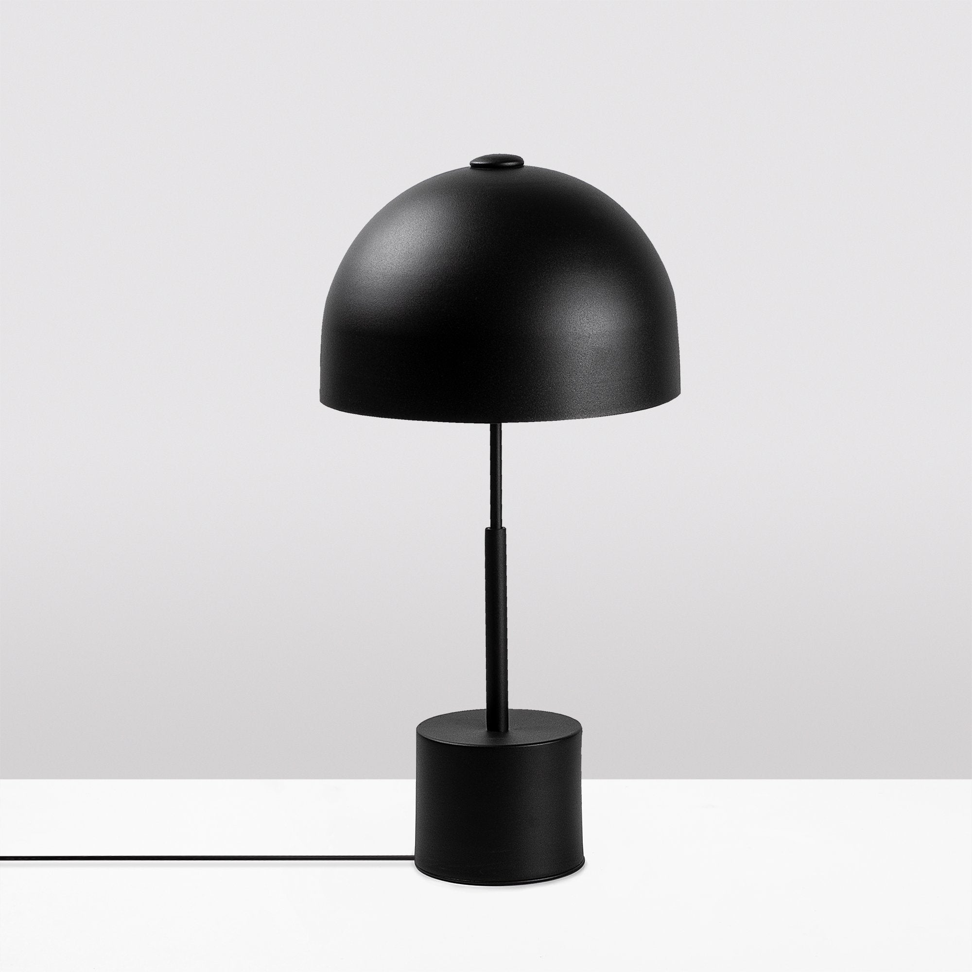 Candeeiro de Mesa Moderna Preta, Corpo de Metal, 26 x 26 x 53 cm | Soquete E14, 40 W Máx., Cabo de 200 cm | Design Industrial e Escandinavo Elegante para Casa e Escritório