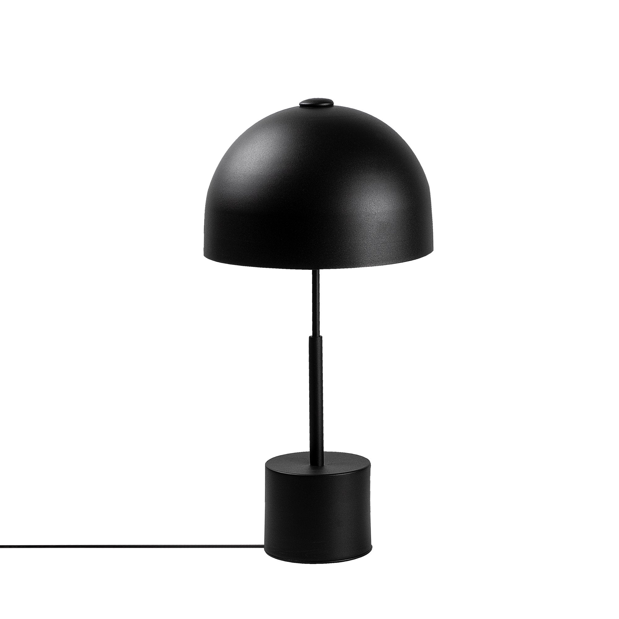 Candeeiro de Mesa Moderna Preta, Corpo de Metal, 26 x 26 x 53 cm | Soquete E14, 40 W Máx., Cabo de 200 cm | Design Industrial e Escandinavo Elegante para Casa e Escritório