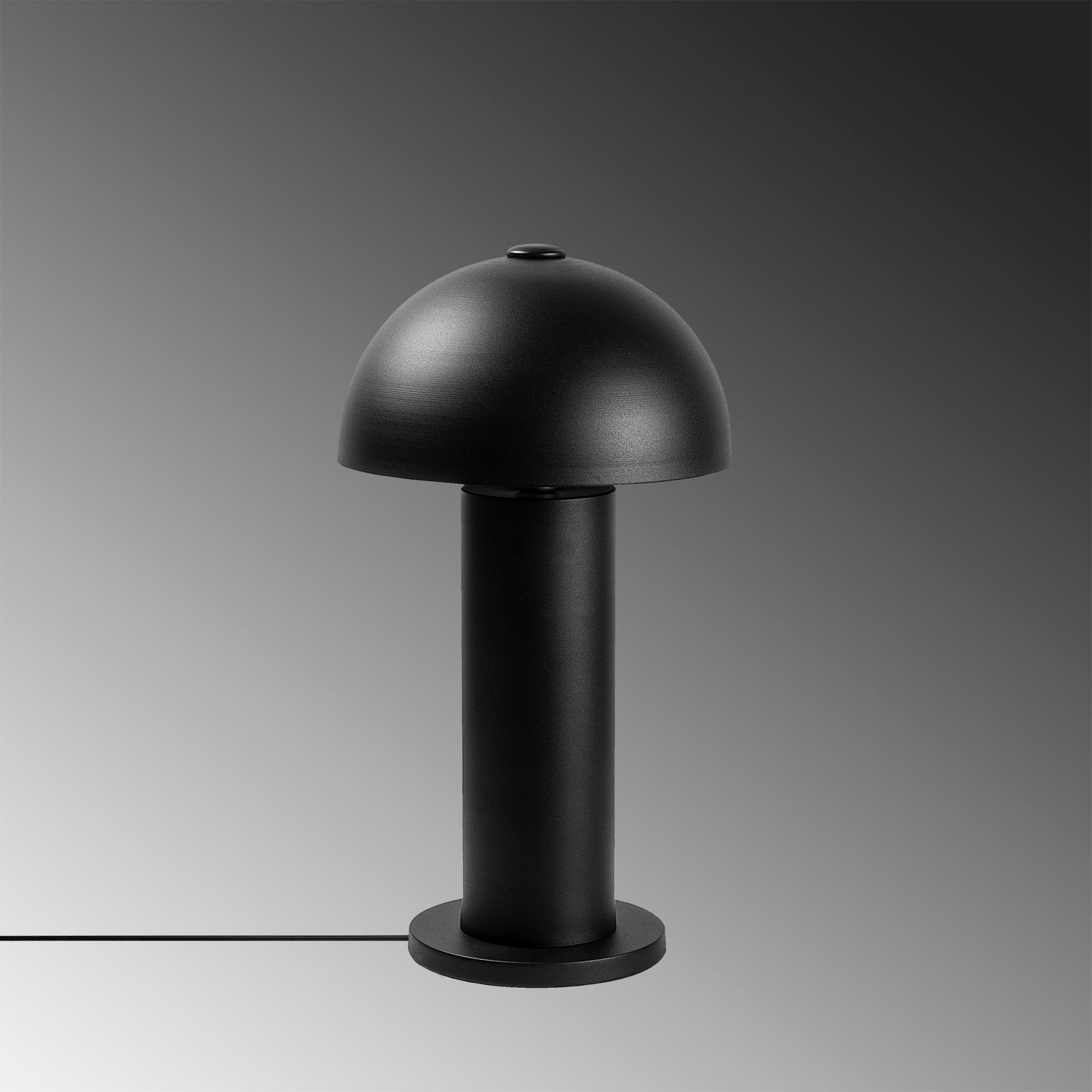 Candeeiro de Mesa Preta Moderna, Corpo de Metal, 26 x 26 x 49 cm | Soquete E14, 40 W máx., Cabo de 200 cm | Design Industrial e Escandinavo Elegante para Casa e Escritório