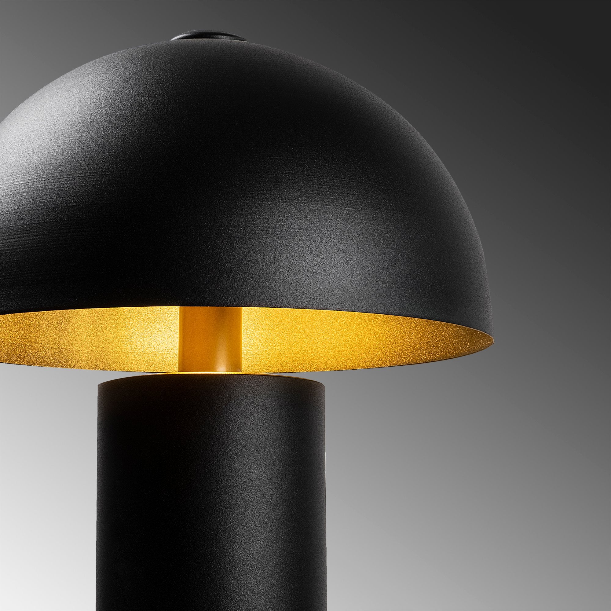 Candeeiro de Mesa Preta Moderna, Corpo de Metal, 26 x 26 x 49 cm | Soquete E14, 40 W máx., Cabo de 200 cm | Design Industrial e Escandinavo Elegante para Casa e Escritório