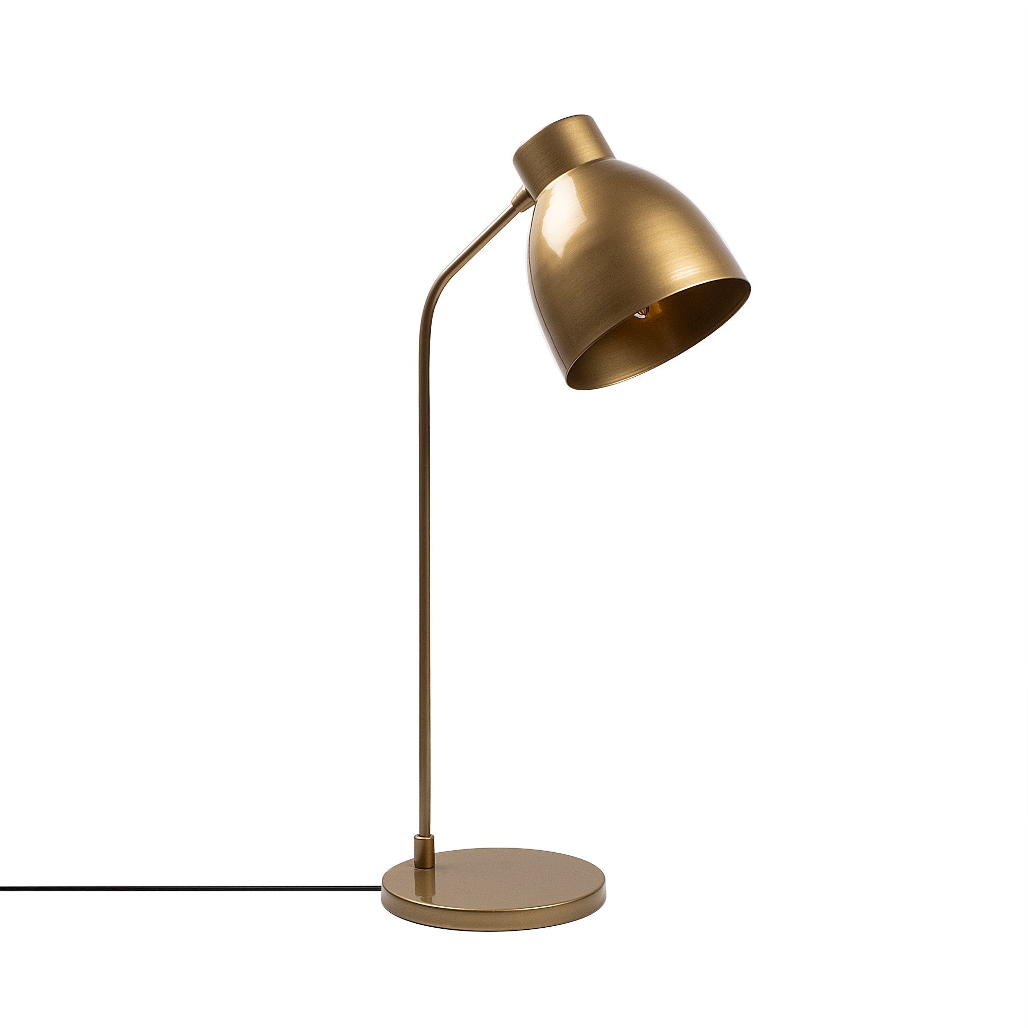 Candeeiro de Mesa Elegante em Cobre, Corpo em Metal, 60 cm de Altura, 15 cm de Diâmetro da Base | IP20, Soquete E14, Cabo de 200 cm | Design Moderno e Glamouroso para Casa e Escritório