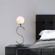 Candeeiro de Mesa Moderna com Corpo de Metal e Tampa de Vidro, Preta e Dourada, 18 x 19 x 57 cm | Soquete E14, Máx. 40 W, Cabo de 200 cm | Decoração Elegante e Glamourosa para Casa