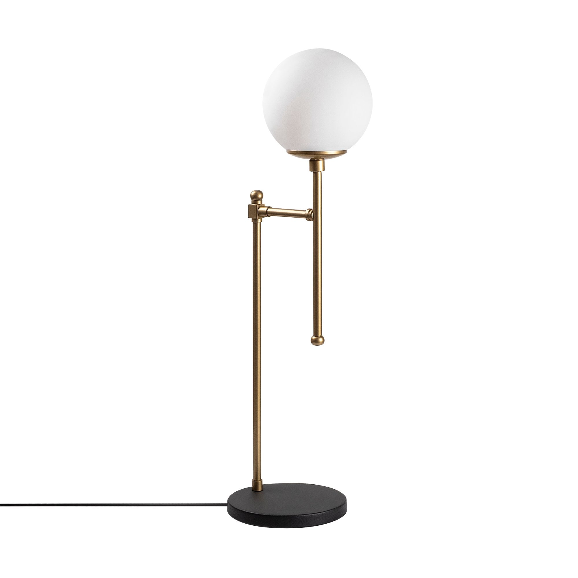 Candeeiro de Mesa moderna dourada, corpo de metal, 18 x 24 x 66 cm, soquete E14, 40 W máx., cabo de 200 cm, design escandinavo elegante para decoração de casa e escritório