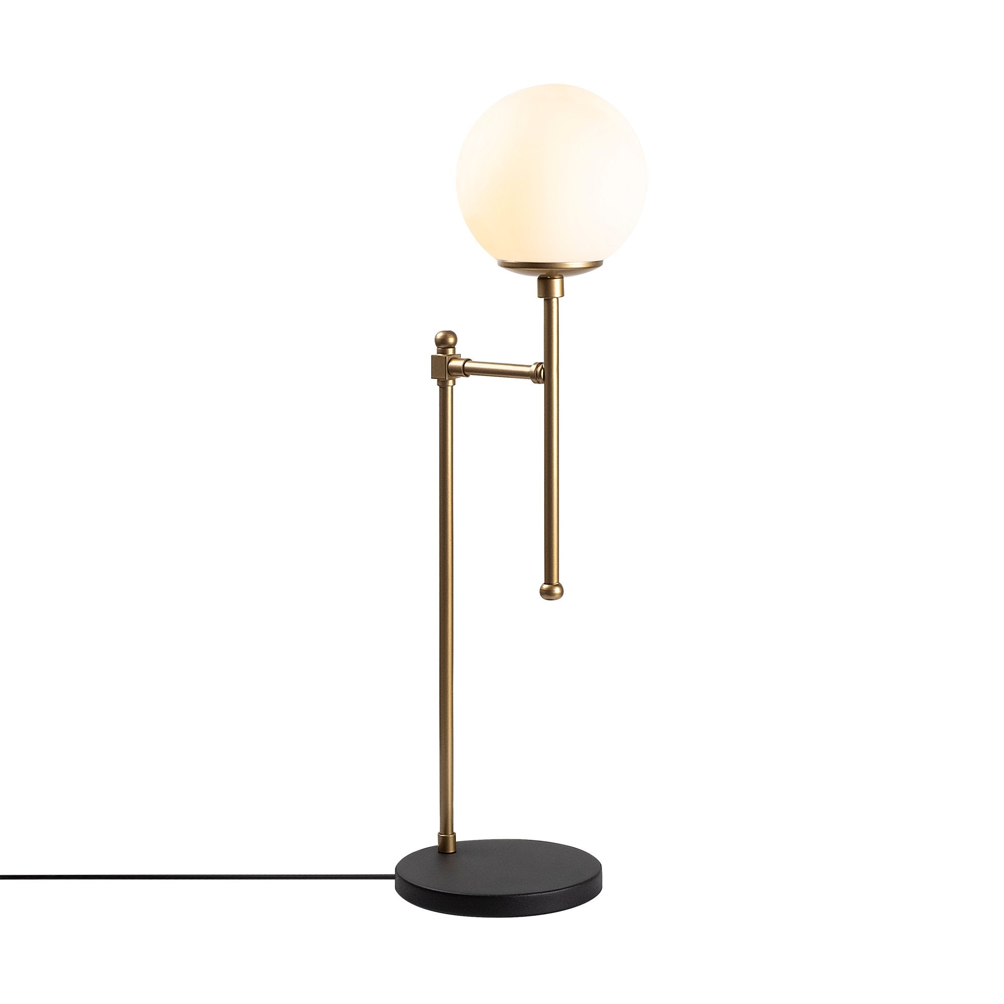 Candeeiro de Mesa moderna dourada, corpo de metal, 18 x 24 x 66 cm, soquete E14, 40 W máx., cabo de 200 cm, design escandinavo elegante para decoração de casa e escritório