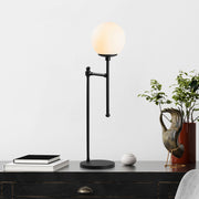 Candeeiro de Mesa Moderna com Corpo em Metal, Preto e Creme, 18 x 24 x 66 cm | Soquete E14, 40 W máx., Cabo de 200 cm | Design Industrial e Escandinavo Elegante