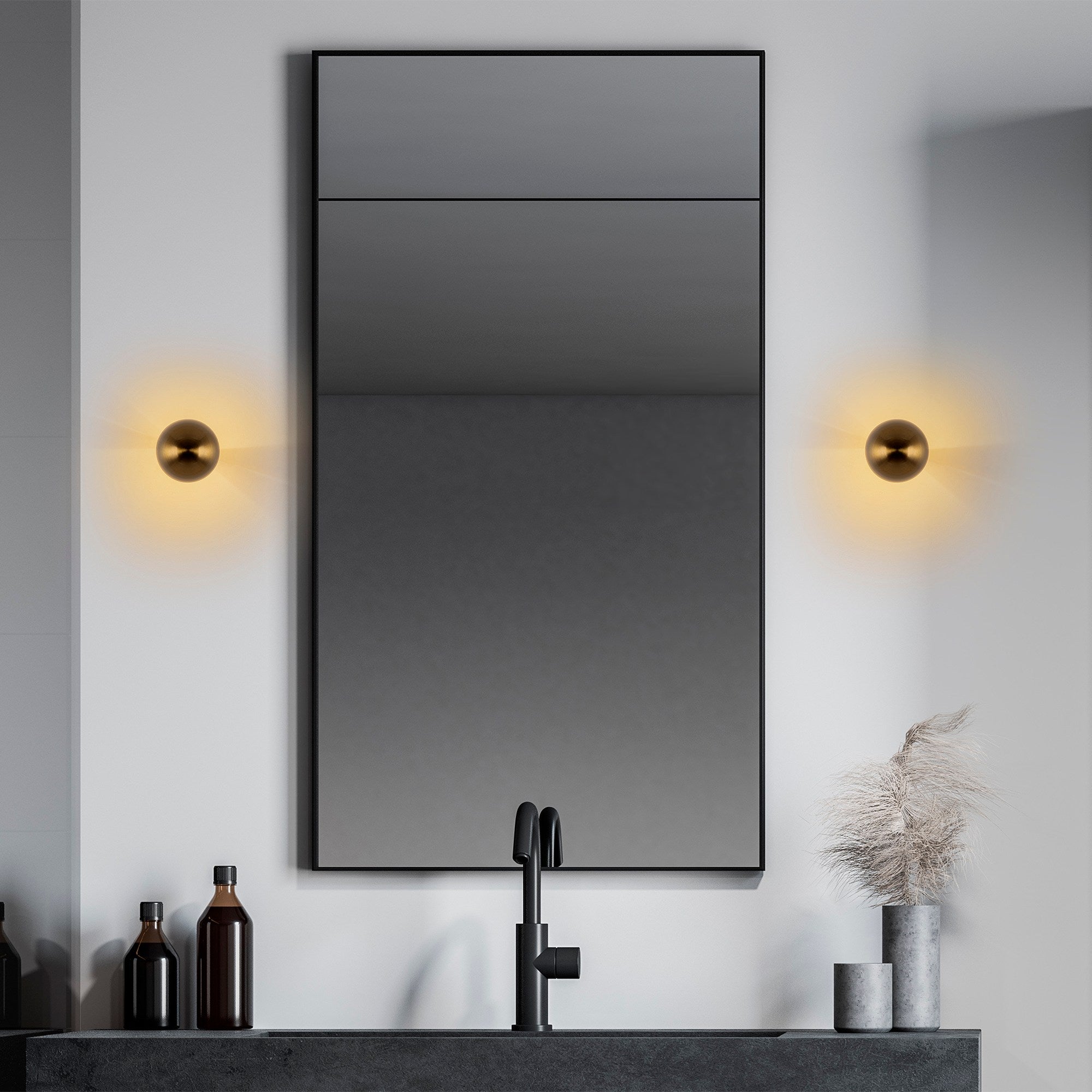 Candeeiro de Parede dourada elegante, corpo de metal, 12 cm de diâmetro, 16 cm de altura | IP20, soquete G9, máx. 10 W | Ideal para decoração moderna e iluminação ambiente