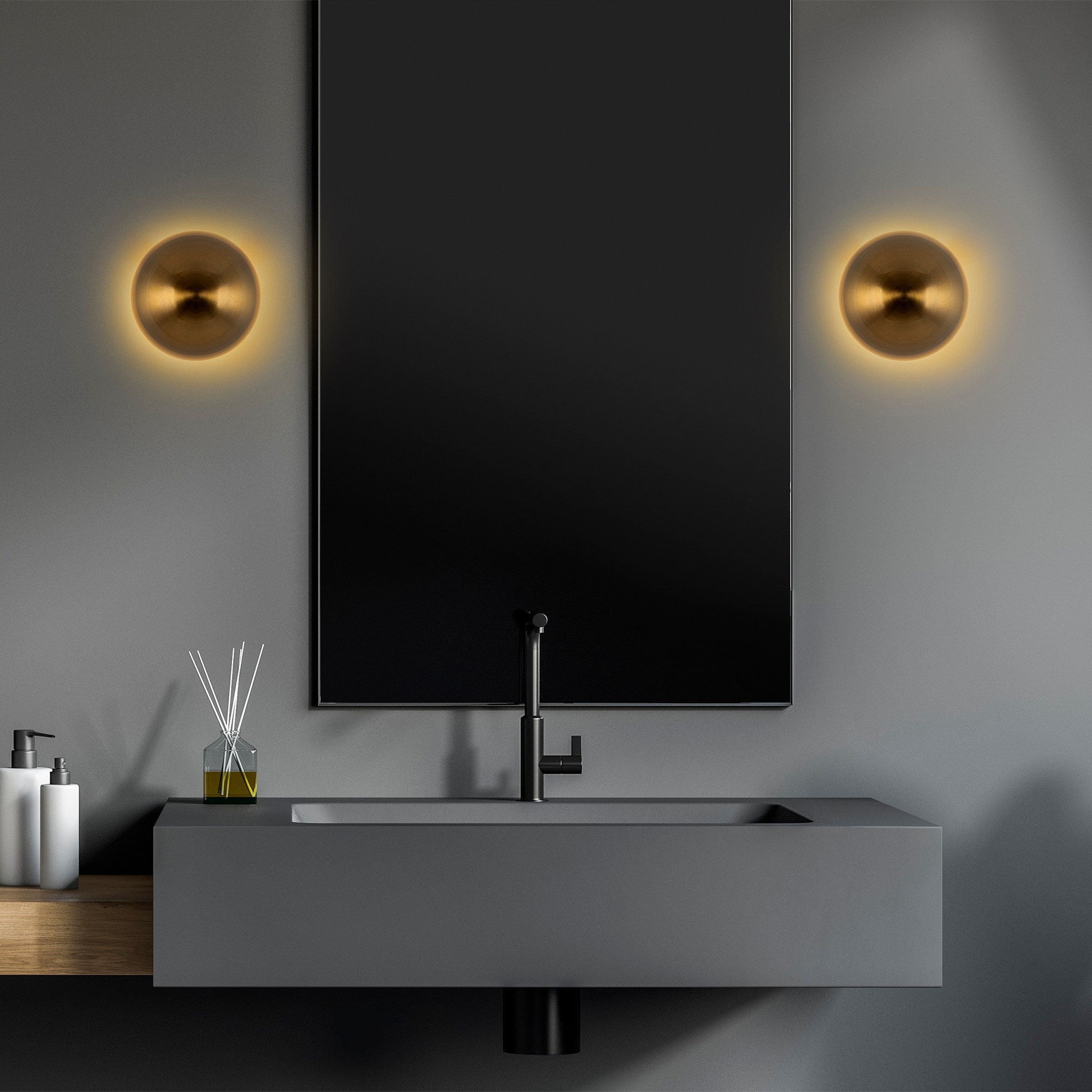 Candeeiro de Parede dourada elegante, corpo de metal, 20 cm de diâmetro, 16 cm de altura | IP20, soquete G9, máx. 10 W | Ideal para decoração moderna e iluminação ambiente