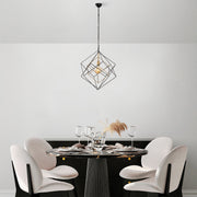 Candeeiro de Teto Industrial, Corpo em Metal, Acabamento Preto e Antigo, 51 x 51 x 113 cm | Soquete E27, Potência Máxima de 40 W | Iluminação Elegante para Espaços Modernos, Classificação IP20