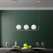 Candeeiro de Teto dourado elegante, altura ajustável de 20 a 110 cm, corpo de metal, 3 soquetes E14, diâmetro da tampa de 15 cm, perfeito para espaços de convivência modernos, classificação IP24.