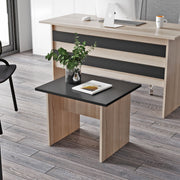 Mesa de Centro Moderna, Carvalho e Preto, 60 x 50 x 46,3 cm | Painel de Partículas 100% Revestido em Melamina, 18 mm de Espessura | Elegante e Funcional para Espaços de Convivência