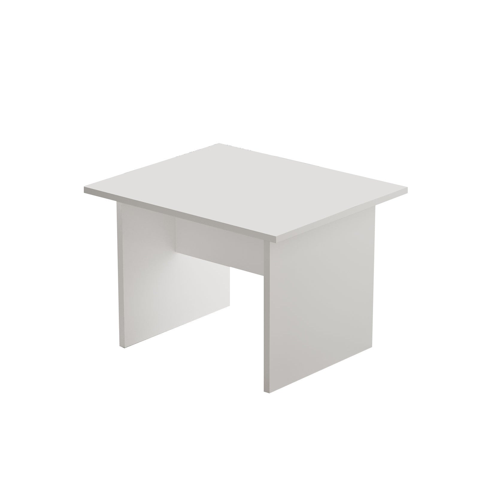 Mesa de Centro Branca Moderna, 60 x 50 x 46,3 cm | Painel de Partículas 100% Revestido em Melamina, 18 mm de Espessura | Design Elegante e Funcional para Qualquer Espaço