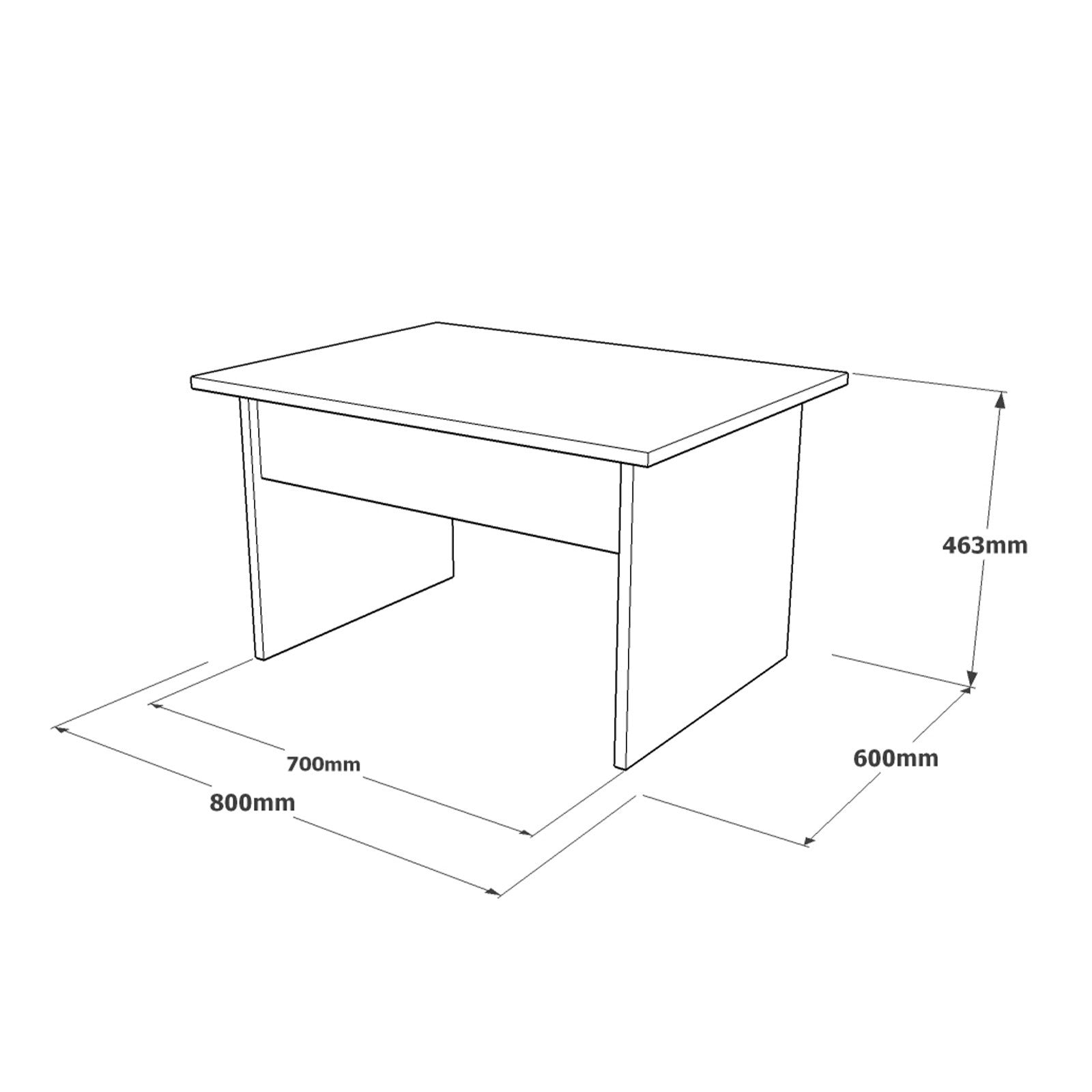 Mesa de Centro Moderna, 80 cm, Marrom e Cinza com Detalhes em Antracite | Painel de Partículas 100% Revestido em Melamina, 18 mm de Espessura | Elegante e Funcional para Casa e Hotel