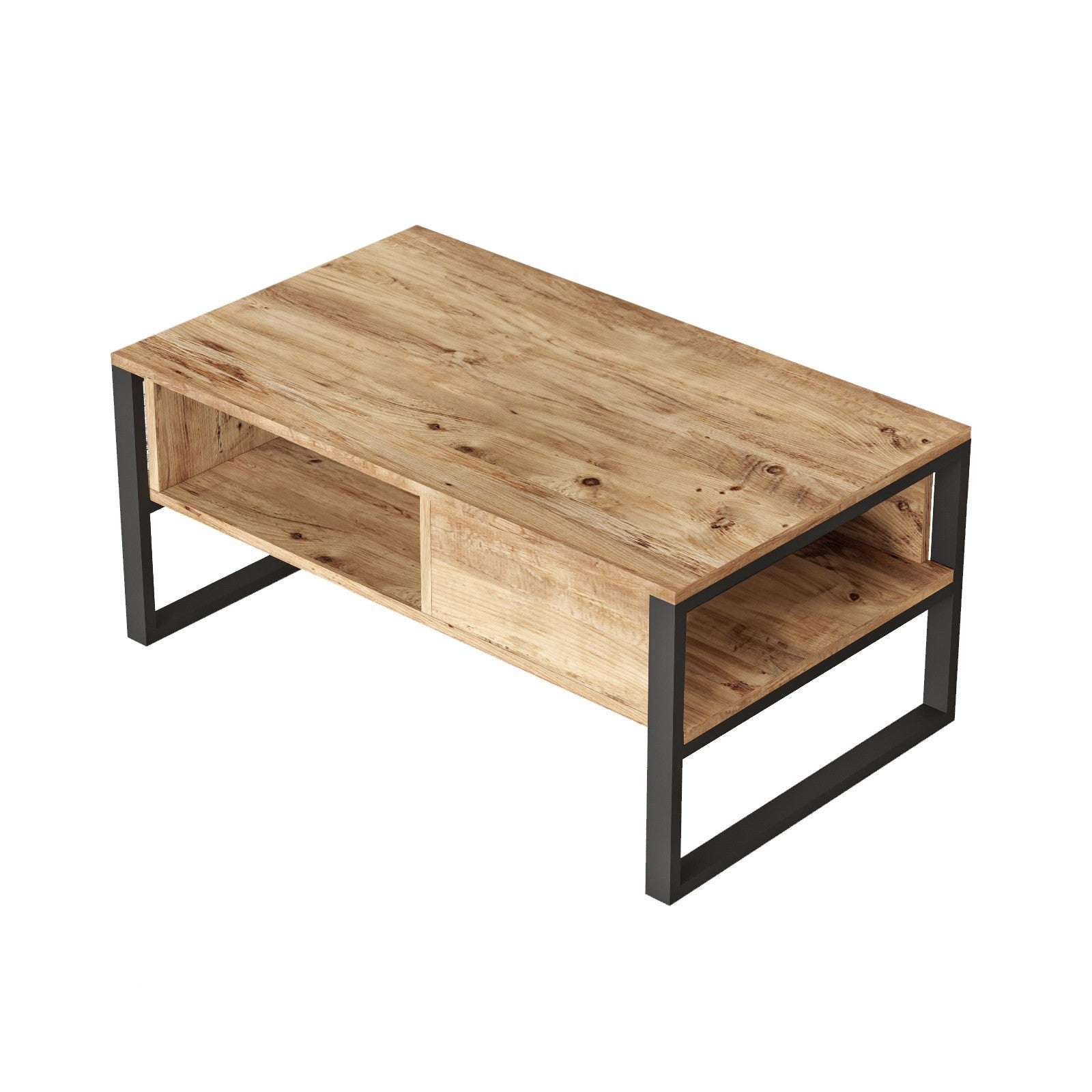 Mesa de Centro Elegante, Pinho Atlântico, 100 x 59,7 x 44,4 cm | Painel de Partículas 100% Revestido com Melamina, 18 mm de Espessura | Perfeita para Salas de Estar e Espaços Modernos