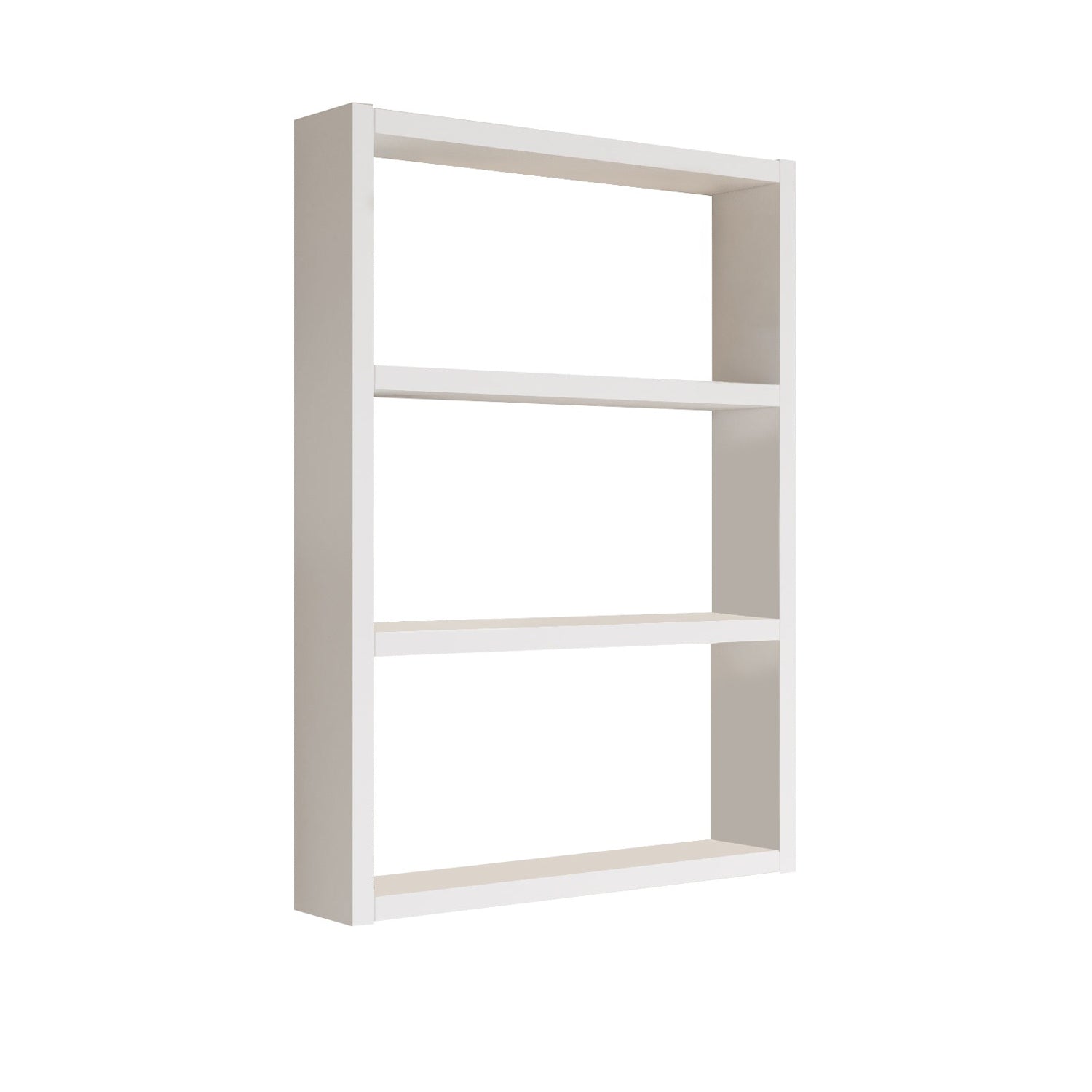 Prateleira de parede moderna, branca, 43,2 x 60 x 9 cm | Painel de partículas 100% revestido em melamina, 18 mm de espessura | Solução de armazenamento elegante e funcional para qualquer ambiente