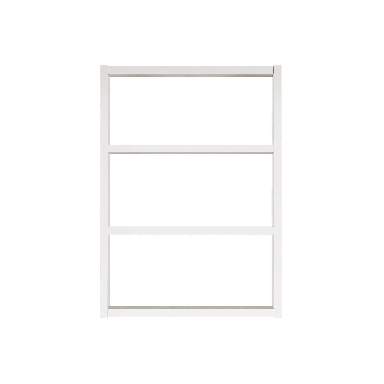 Prateleira de parede moderna, branca, 43,2 x 60 x 9 cm | Painel de partículas 100% revestido em melamina, 18 mm de espessura | Solução de armazenamento elegante e funcional para qualquer ambiente