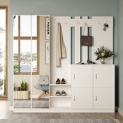 Conjunto para hall de entrada – 187,2 x 180 x 37,5 cm – Branco – Painel de Partículas revestido a Melamina