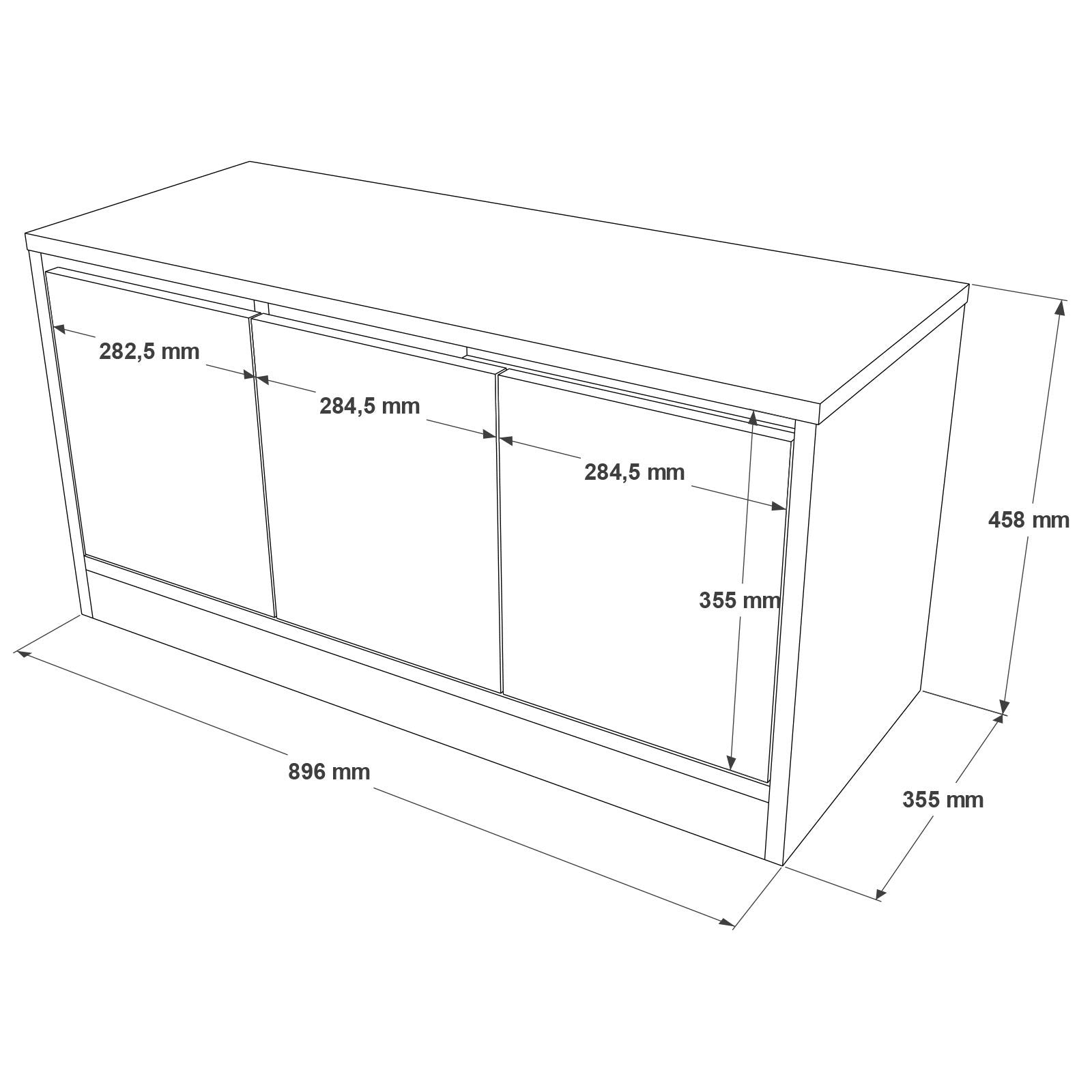 Sapateira moderna, branca, 89,6 x 45,8 x 35,5 cm | Painel de partículas 100% revestido em melamina e couro sintético | Solução de armazenamento elegante para qualquer entrada