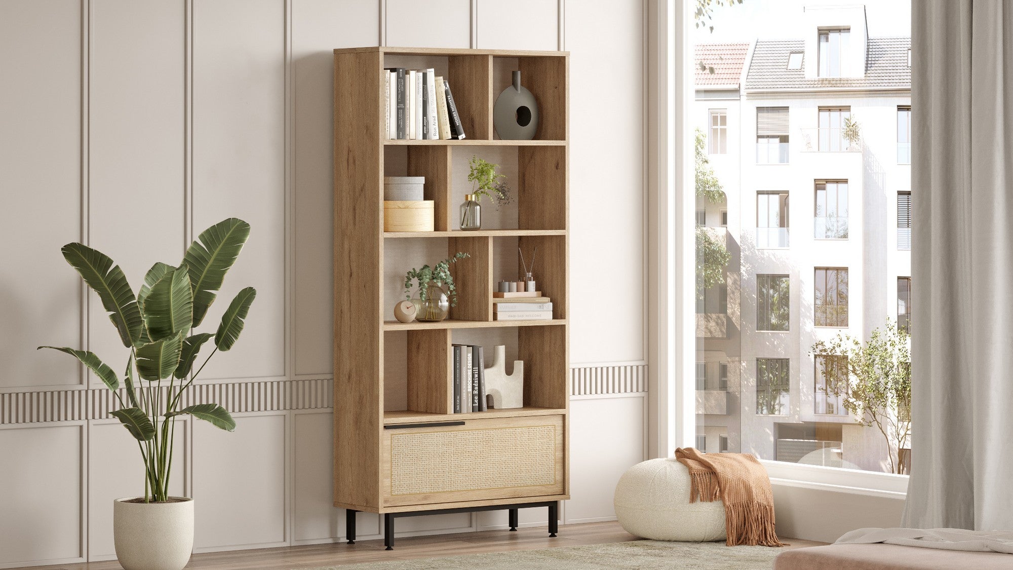 Estante de livros – 83,9 x 175,6 x 29,5 cm – Nogueira e Carvalho – Melamina