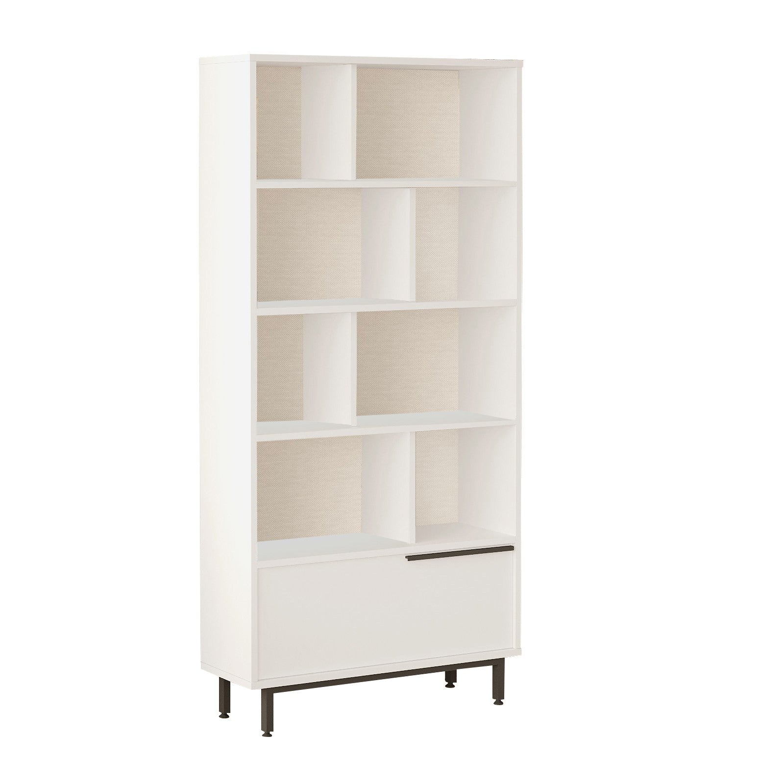 Estante moderna – 83,9 x 175,6 x 29,5 cm – Branca – MDF
