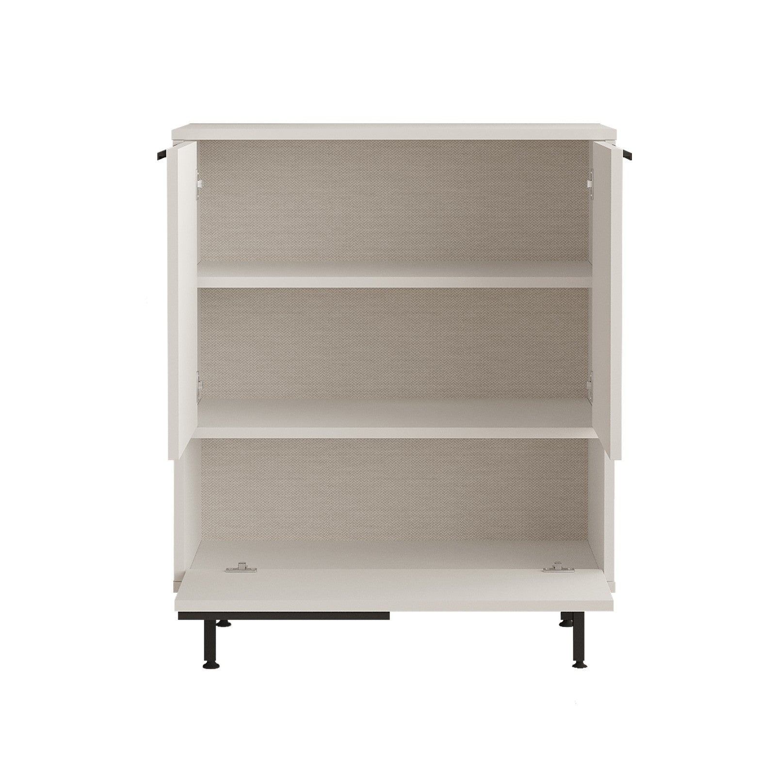 Elegante sapateira branca, 74,8 cm de largura, 90,4 cm de altura, 35,5 cm de profundidade | Painel de partículas 100% revestido de melamina, 18 mm de espessura, pés de metal | Solução de armazenamento moderna