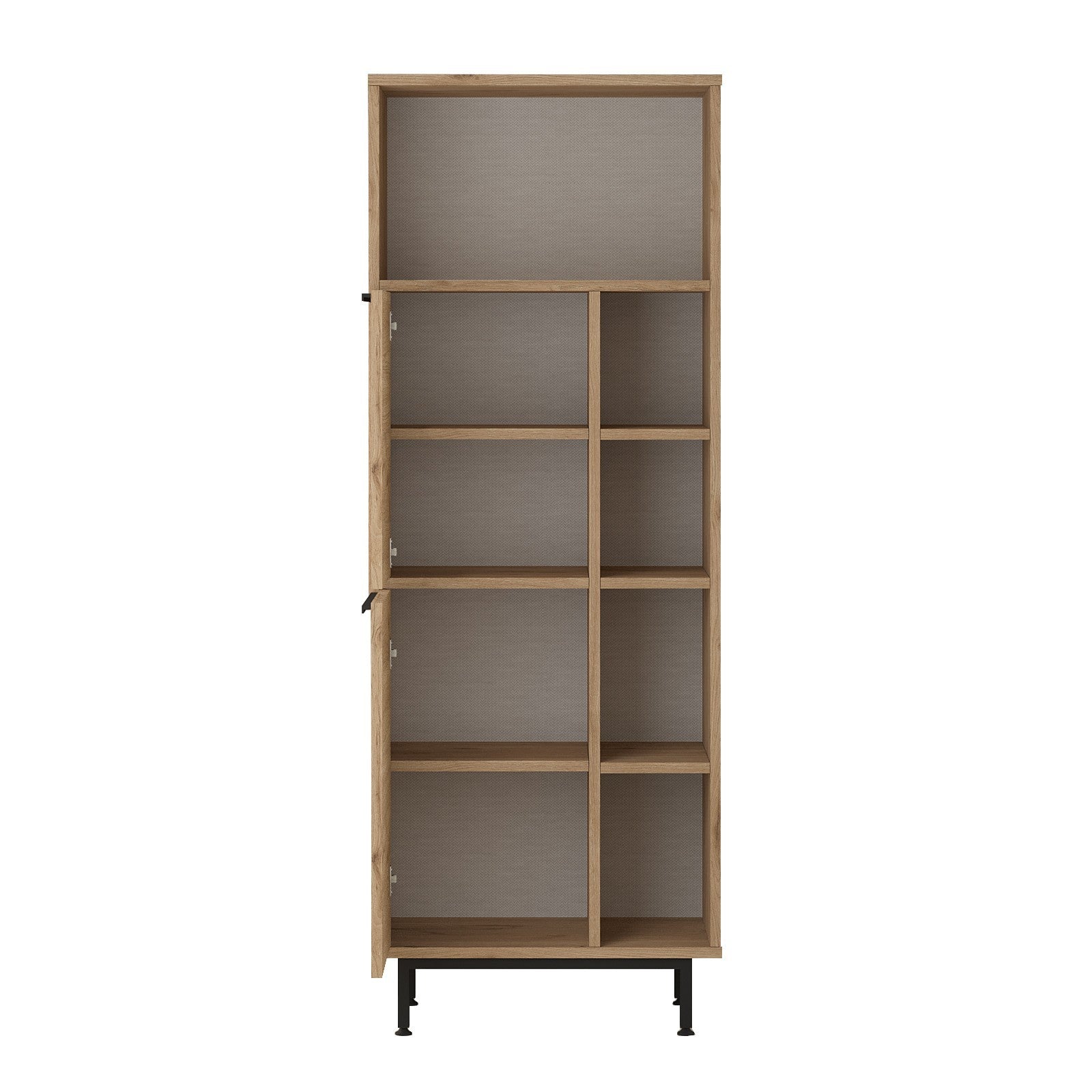 Armário de Cozinha – 160 cm x 45,1 cm x 35,5 cm – Nogueira – Painel de partículas revestido a melamina