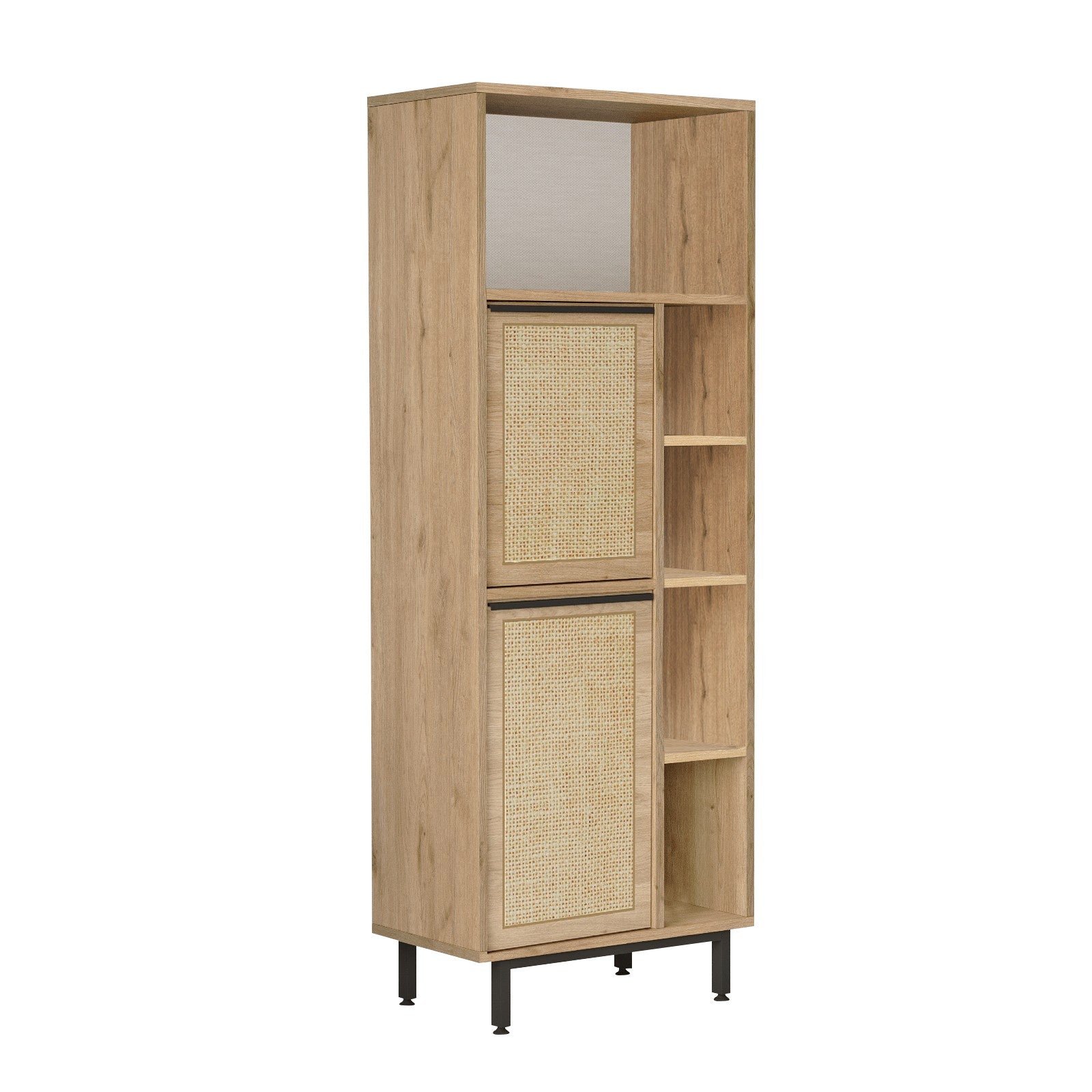 Armário de Banheiro – 60 x 161,6 x 35,5 cm – Nogueira e Carvalho – MDF revestido em melamina