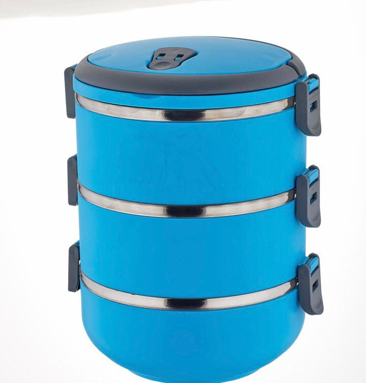 Conjunto de lancheira (3 peças)-POTB3-Azul