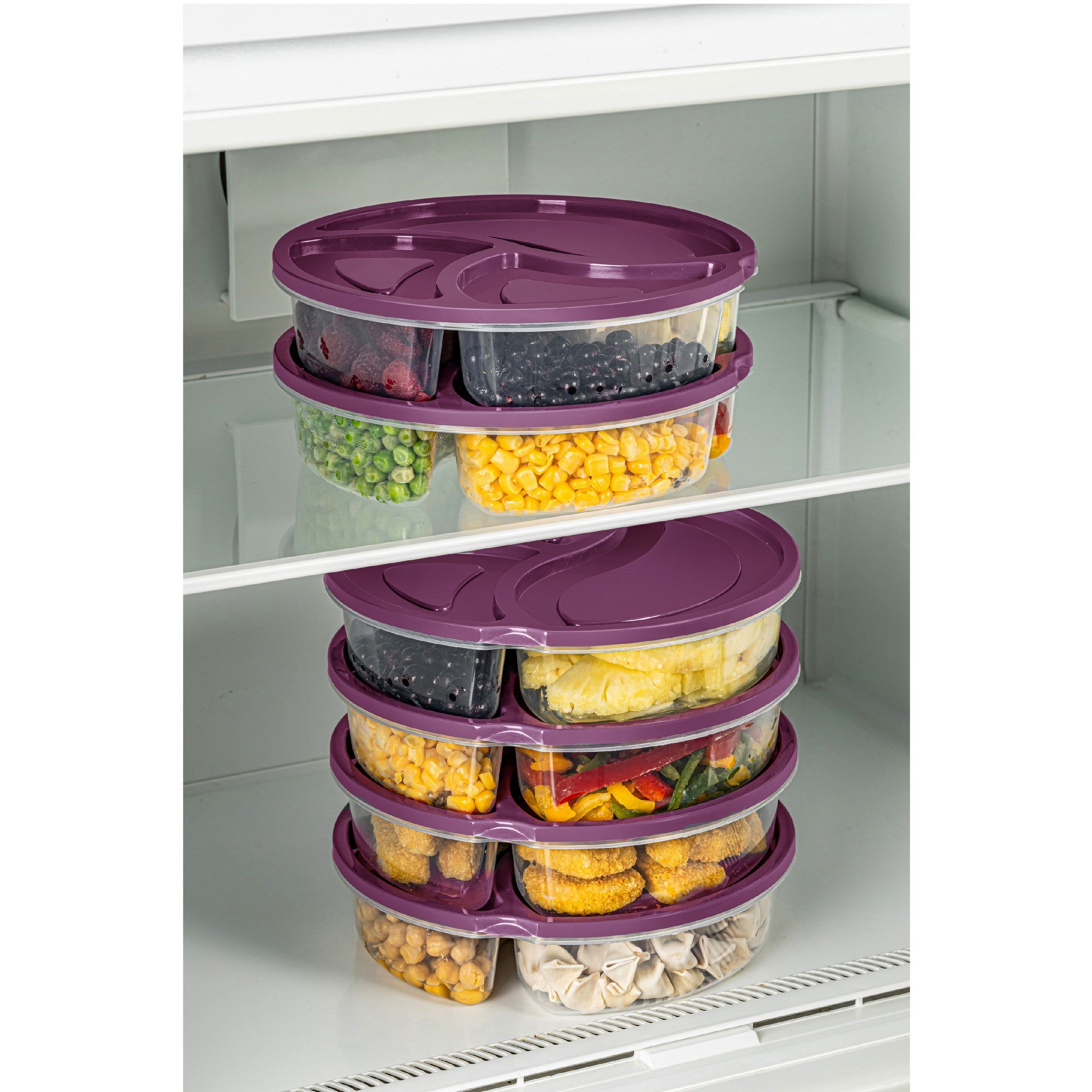 Conjunto de caixas de armazenamento (6 peças)-6Lıyvrlk1-Roxo