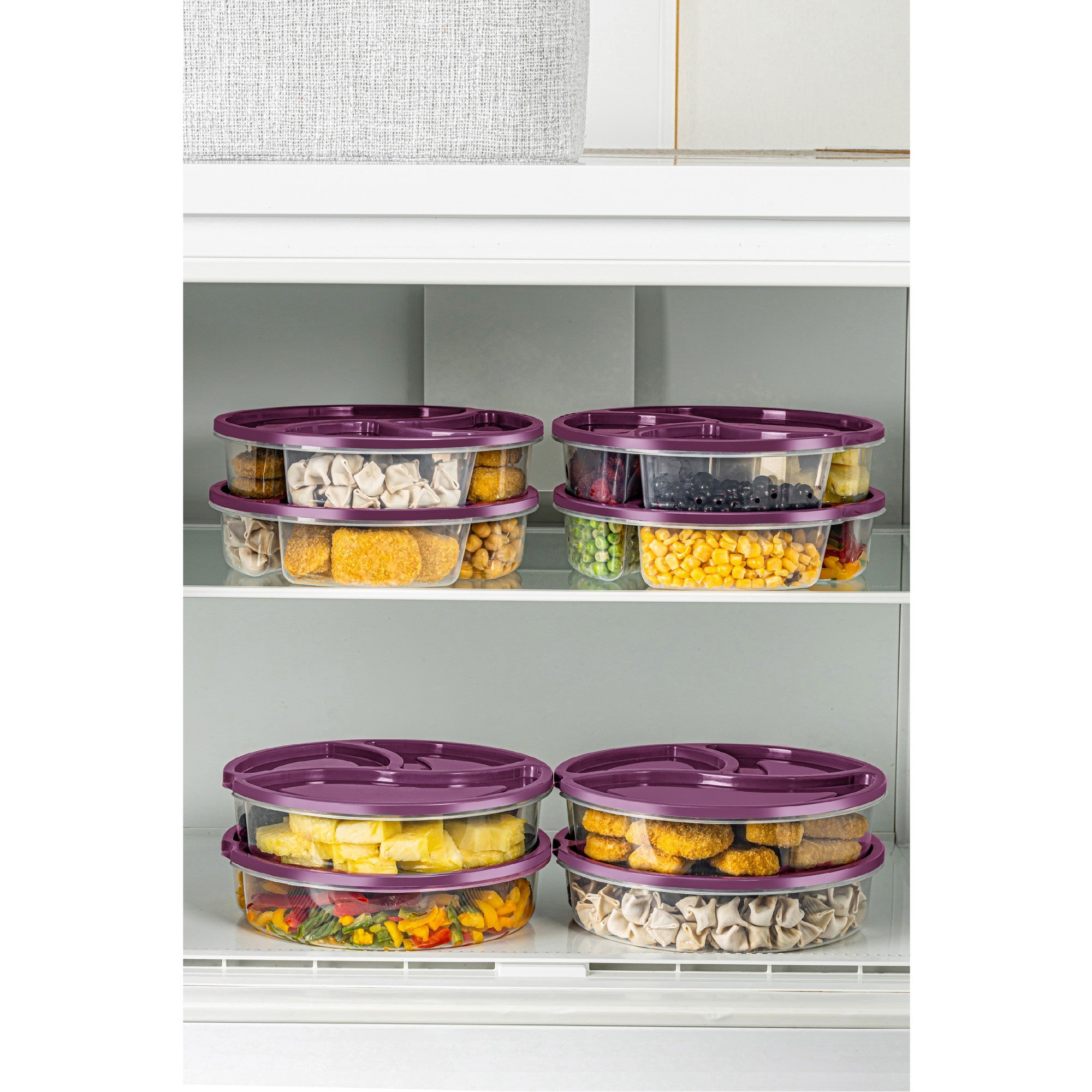 Conjunto de caixas de armazenamento (8 peças)-8Lıyvrlk1-Roxo