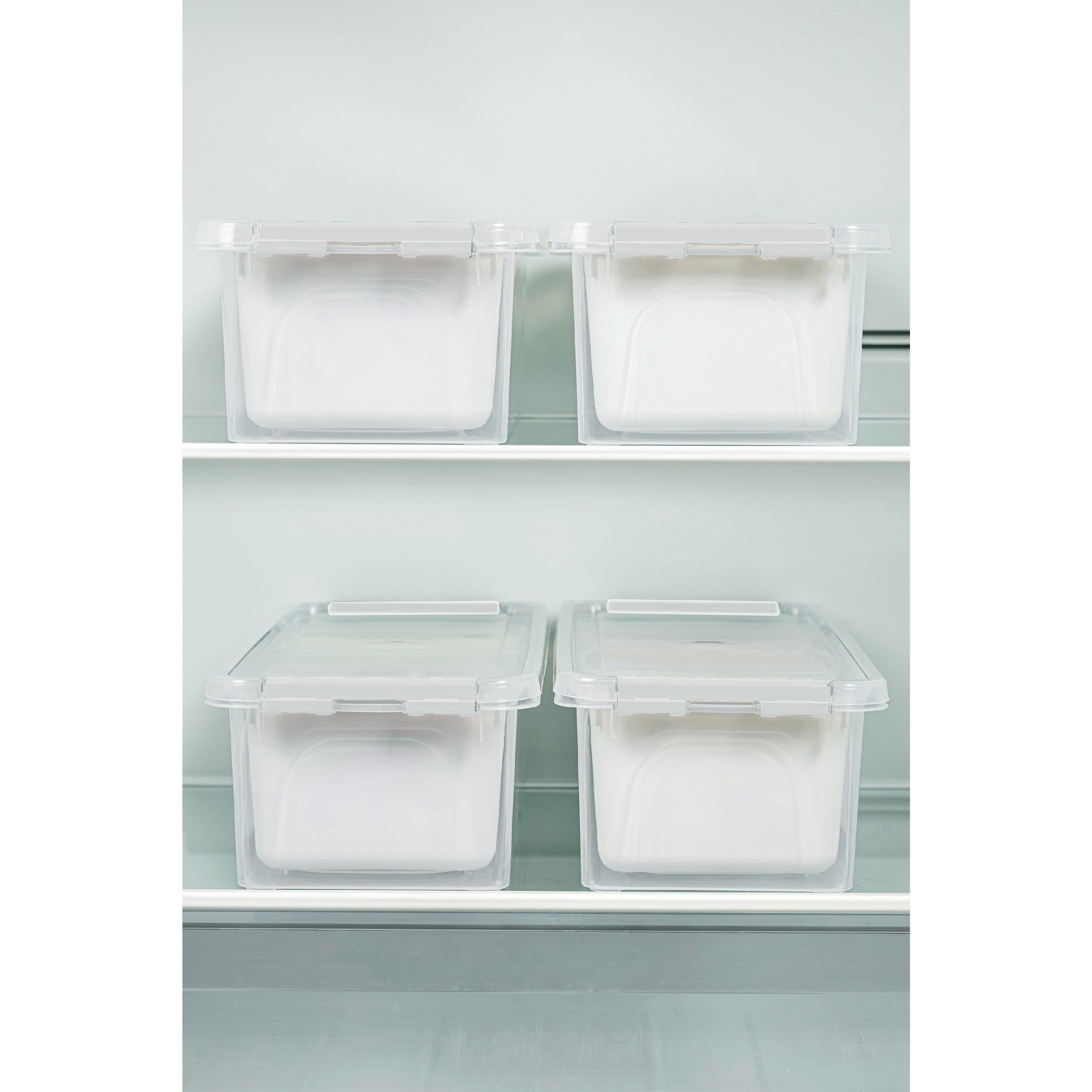 Conjunto de caixas de armazenamento (4 peças)-4Lukutu9-Transparente