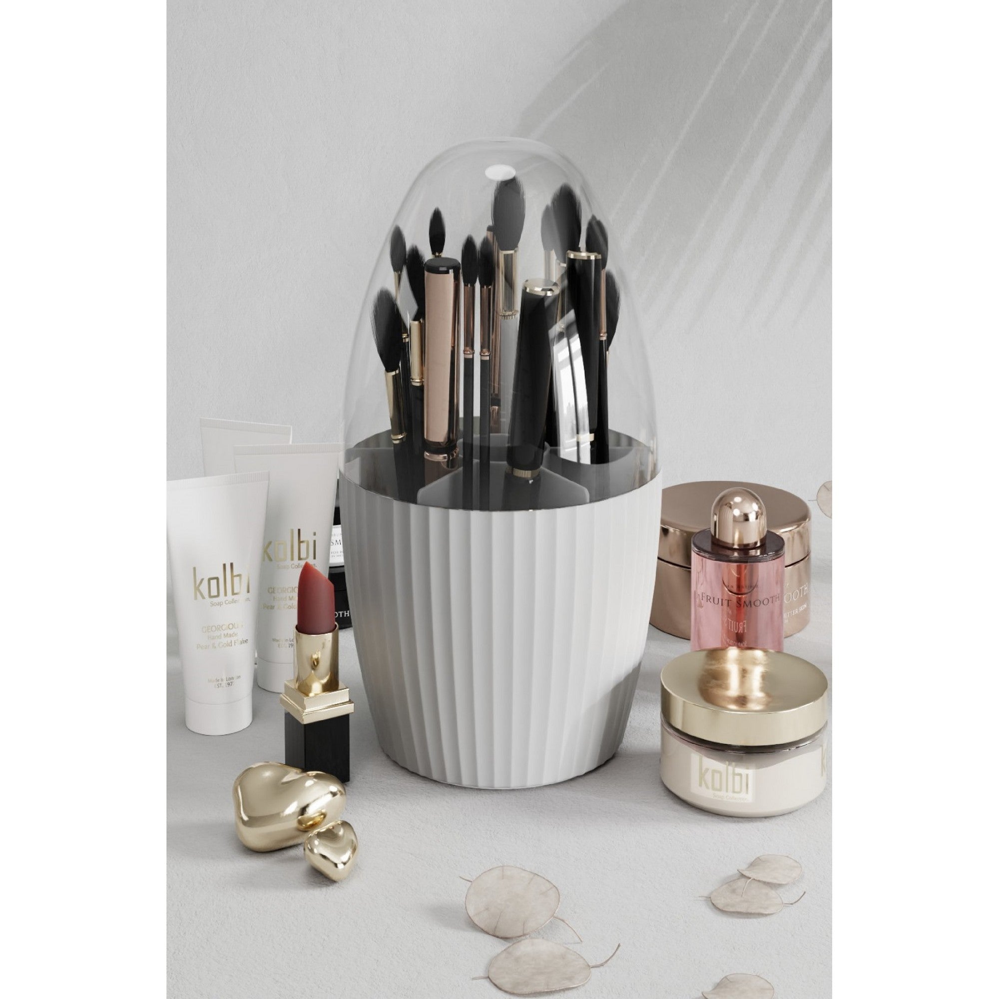 Organizador de maquiagem-Fnsorgnzr-Branco