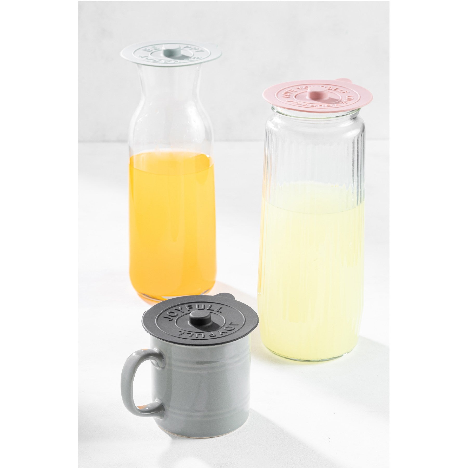 Conjunto de tampas de garrafa – 10 x 10 cm – Multicolorido – Silicone